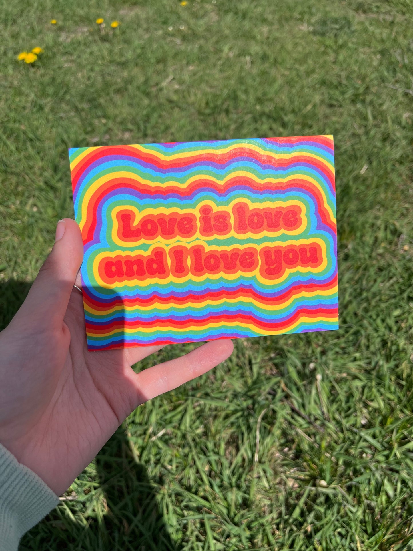 Love is Love and I Love You LGBTQ+ Pride Card