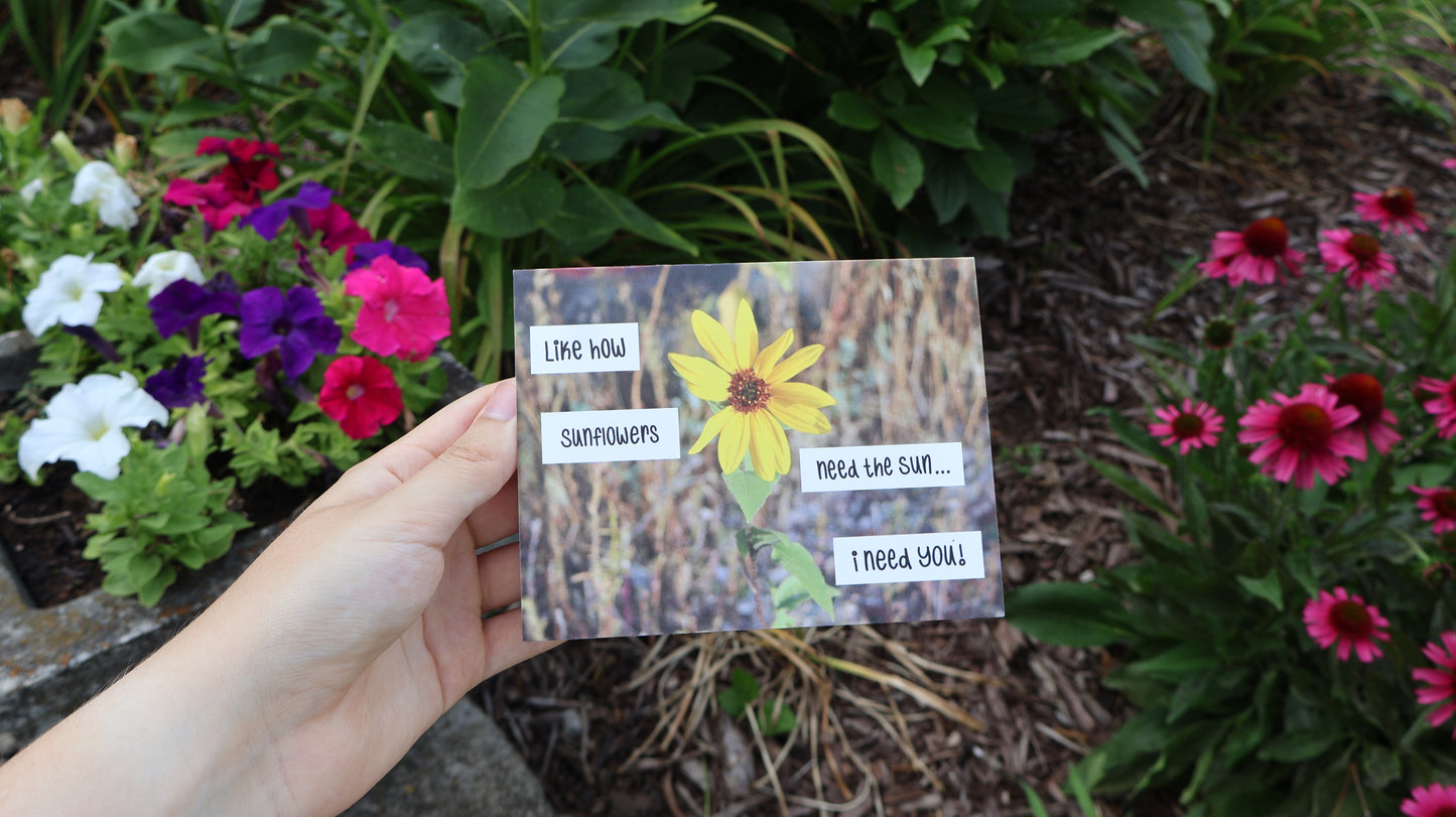 Sunflowers Friendship/Appreciation Greeting Card