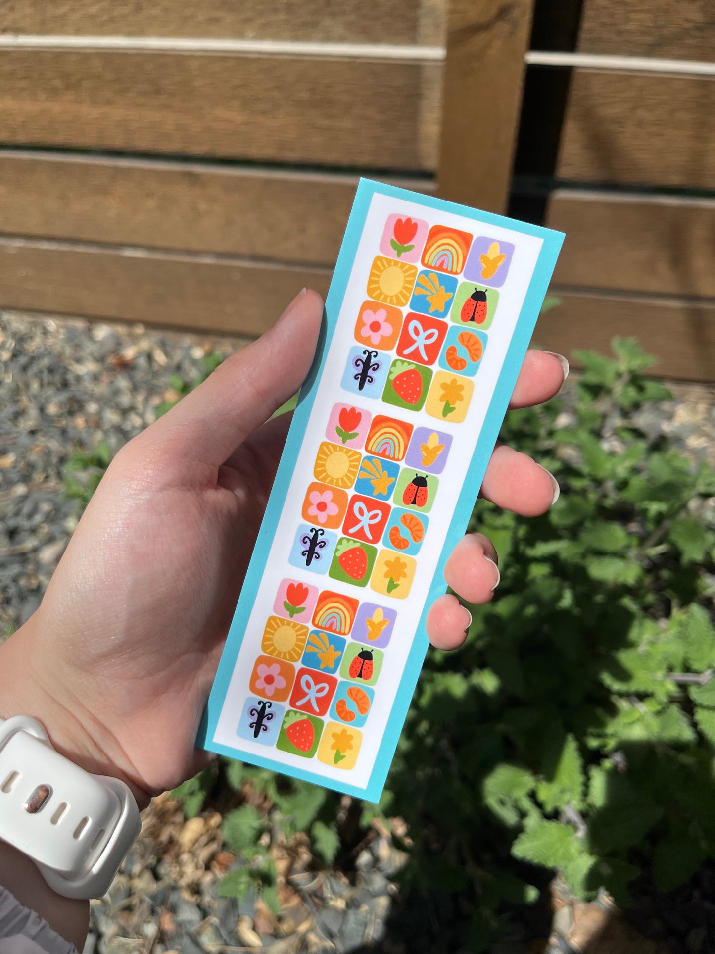 Summer Themed Quilt Style Bookmark