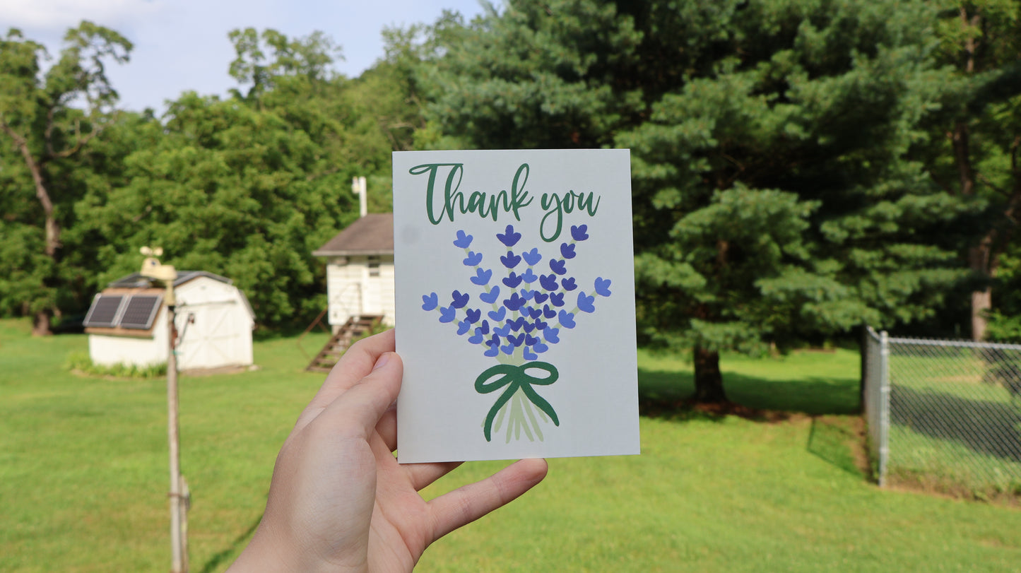 Lavender Bouquet Thank You Card