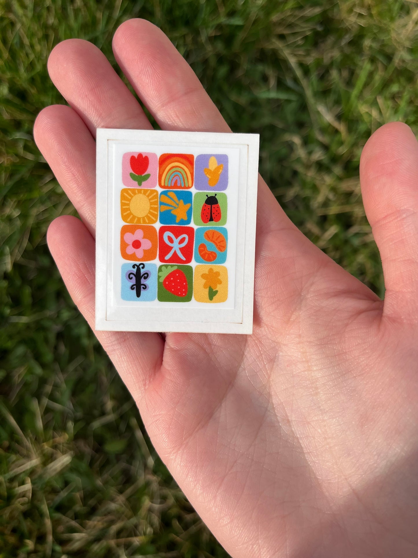 Summer Themed Quilt Style Sticker