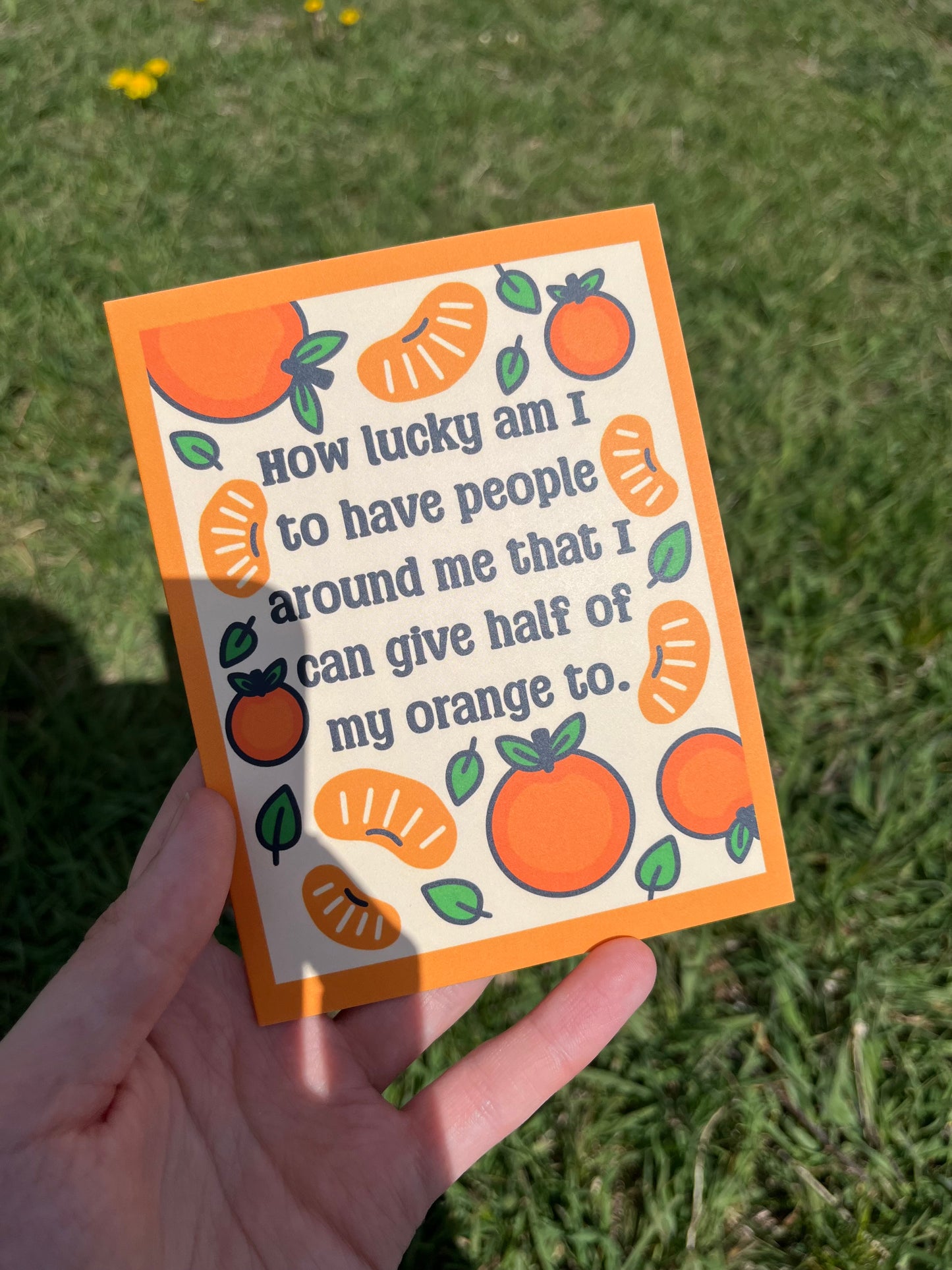 Half Of My Orange Card