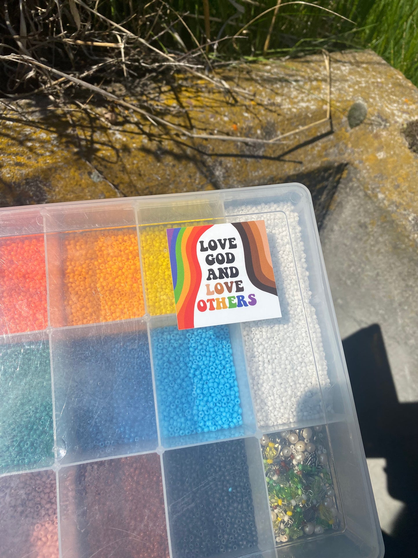 Love God and Love Others Inclusivity Adhesive Sticker