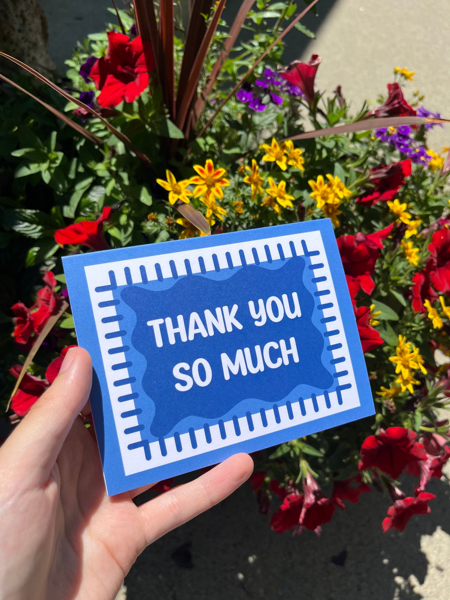 Framed Blue Thank You So Much Card