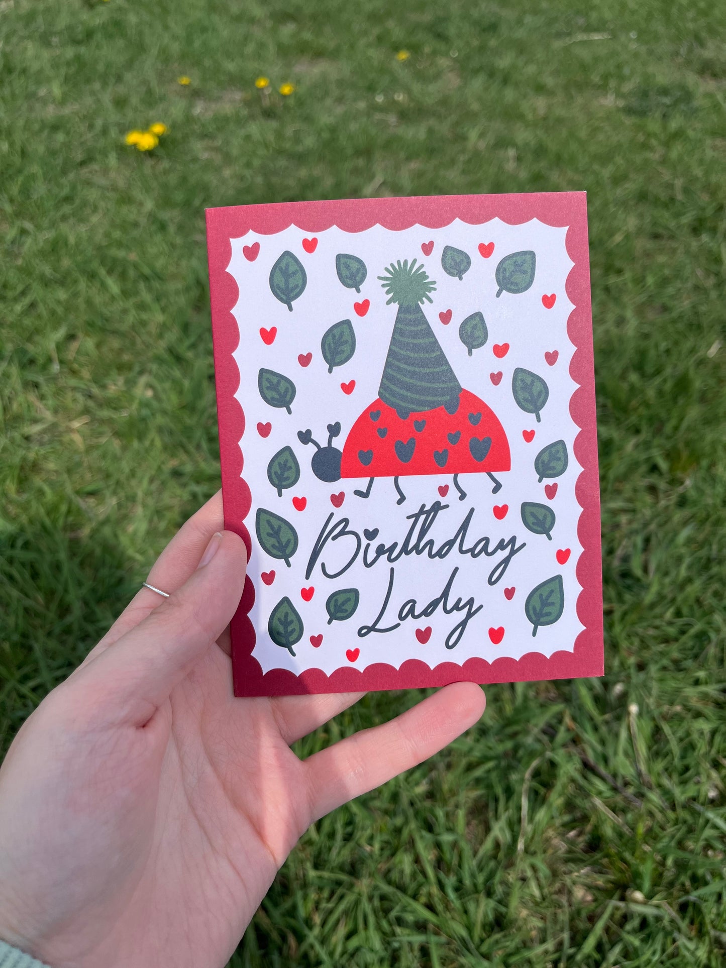 Birthday Lady(Bug) Card