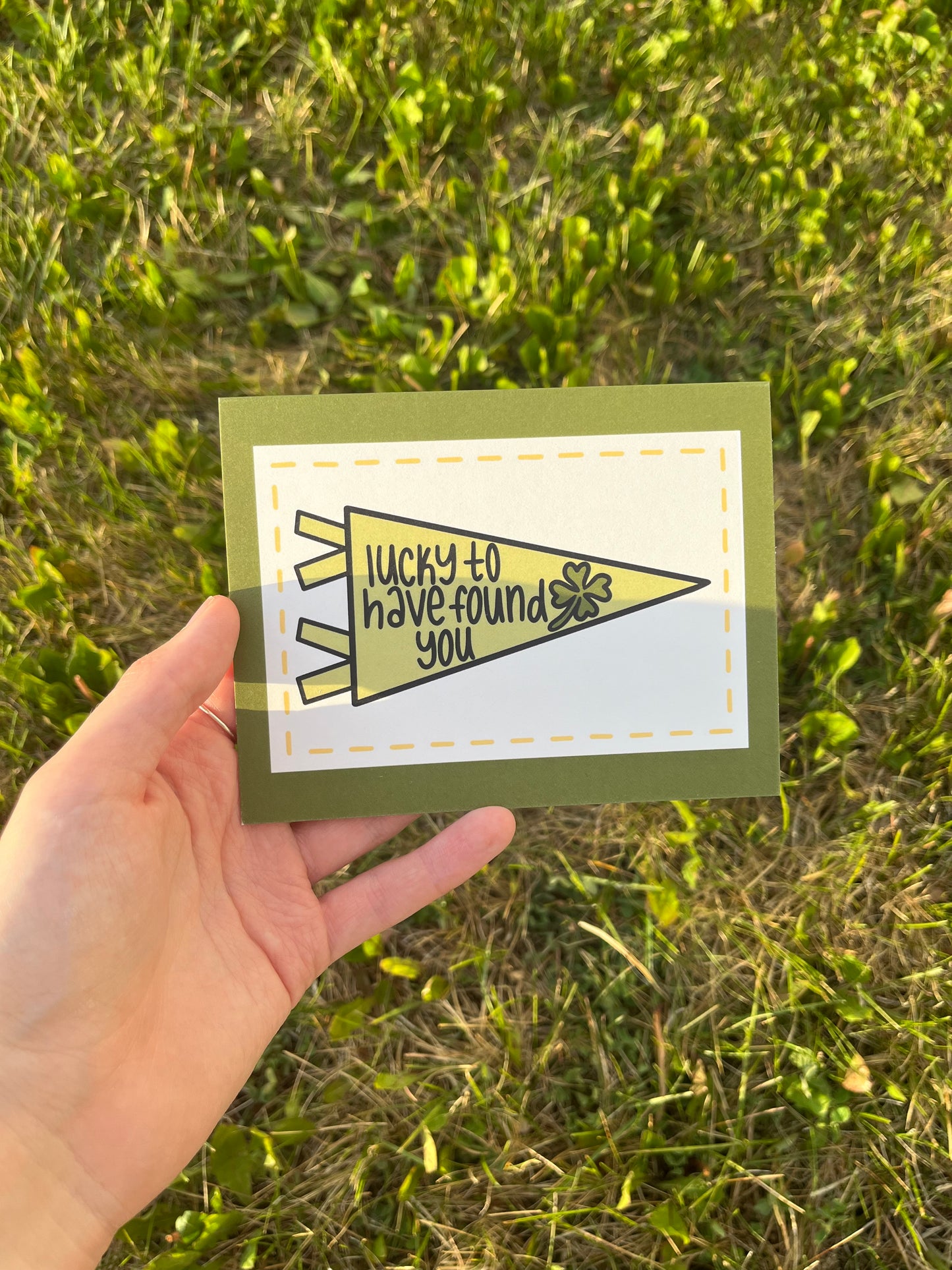 Lucky To Have Found You Four Leaf Clover Card