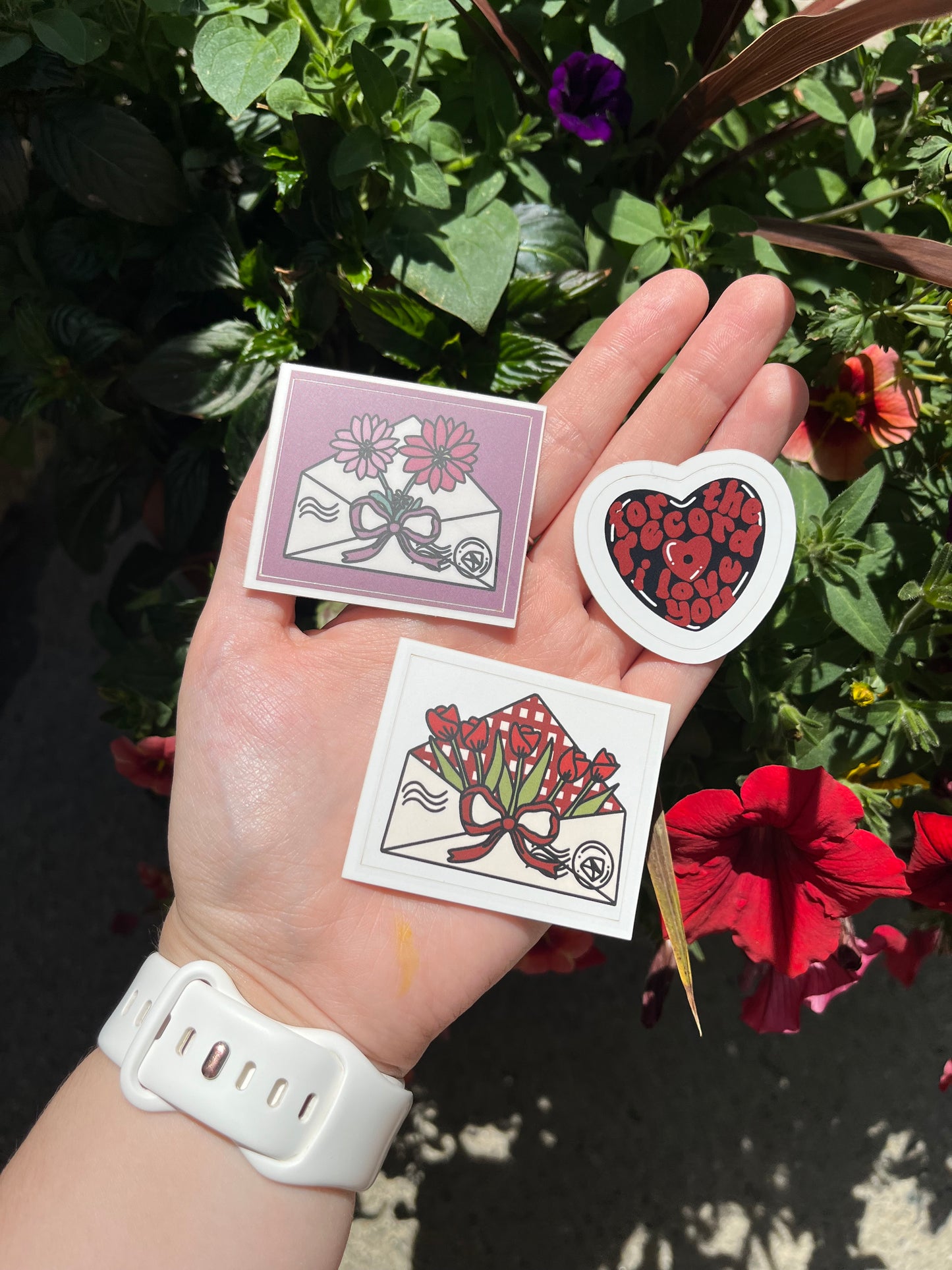 For The Record I Love You Heart Shaped Sticker