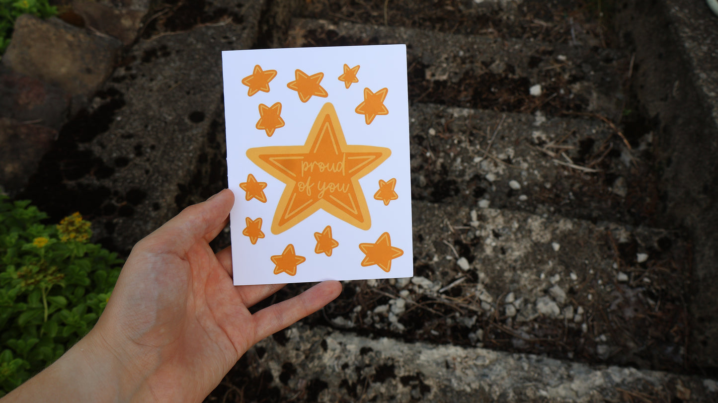 Proud Of You Gold Star Card