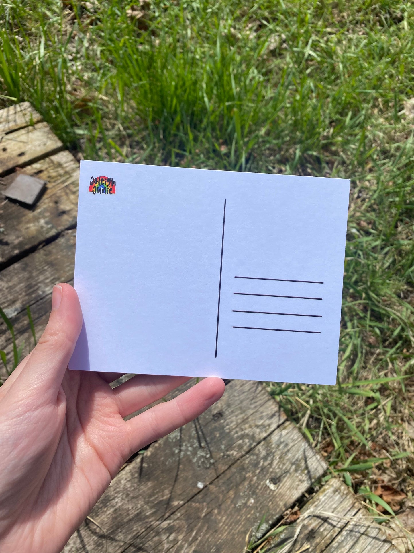 Sunflower Postage Stamp Inspired Postcard