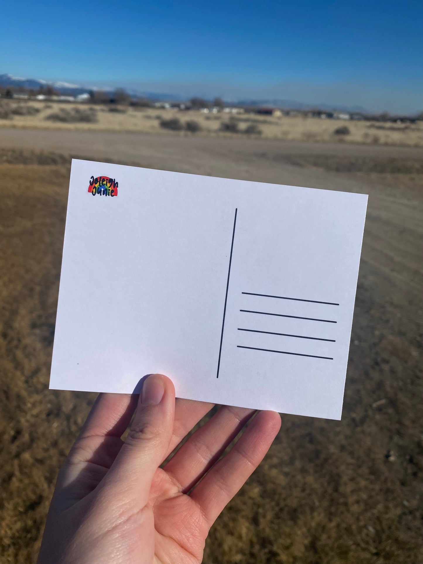 Bow Postage Stamp Design Postcard in Pink or Green