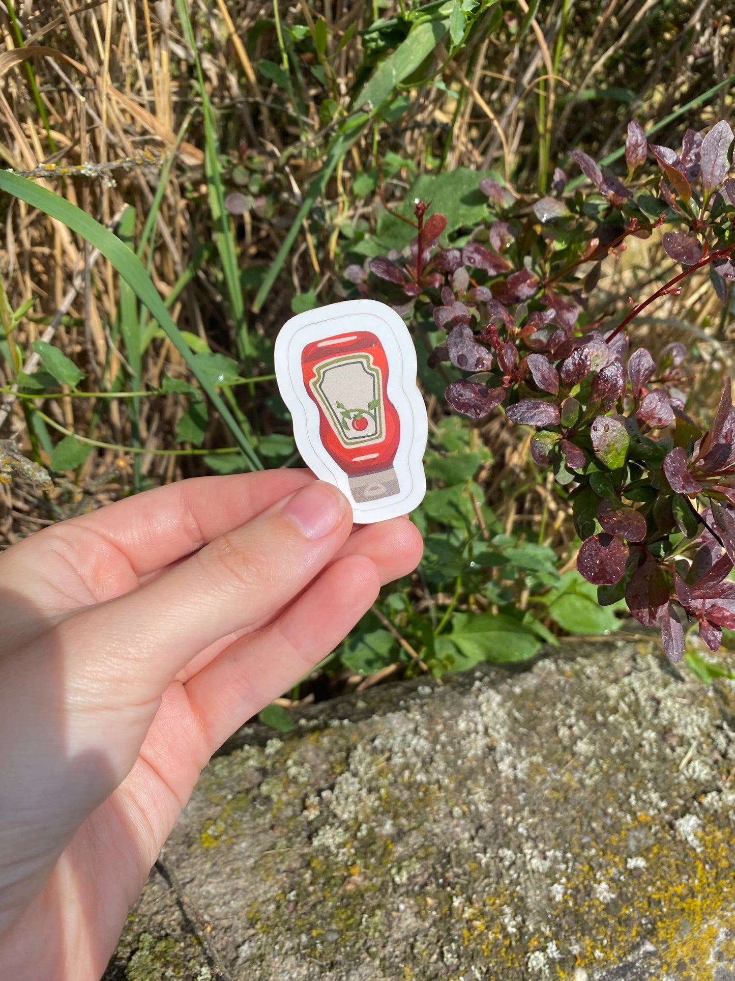 Ketchup Bottle Adhesive Sticker