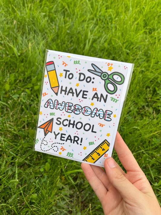 To Do List Back To School Card