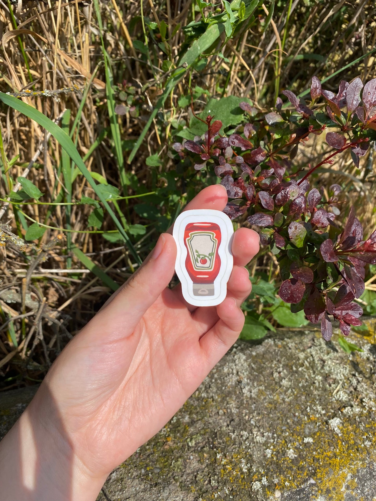 Ketchup Bottle Adhesive Sticker