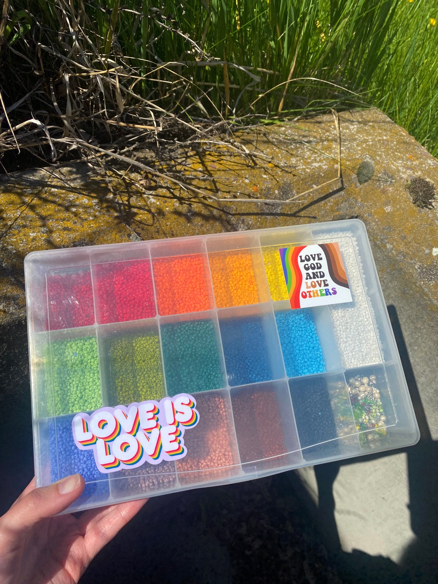 Love God and Love Others Inclusivity Adhesive Sticker