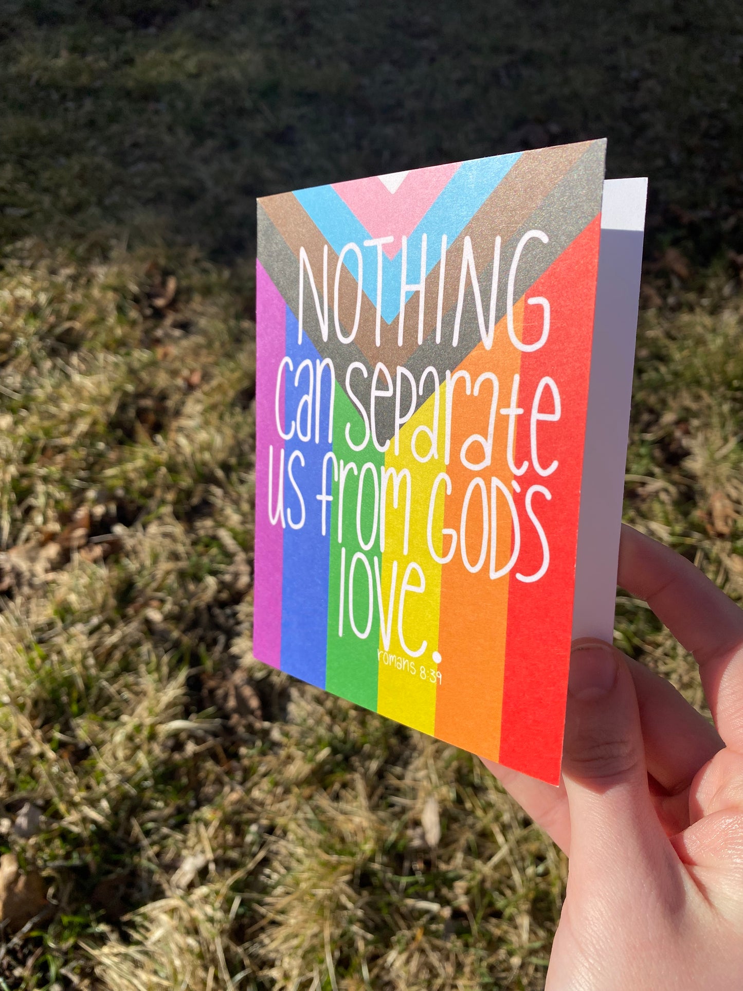 Romans 8:39 LGBTQ+ Affirming Religious Card/Postcard