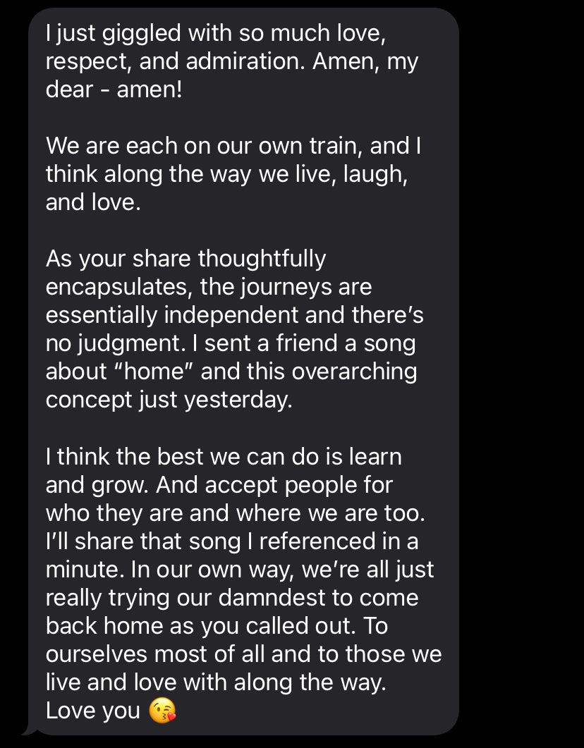 The Train and The Walk Home Card