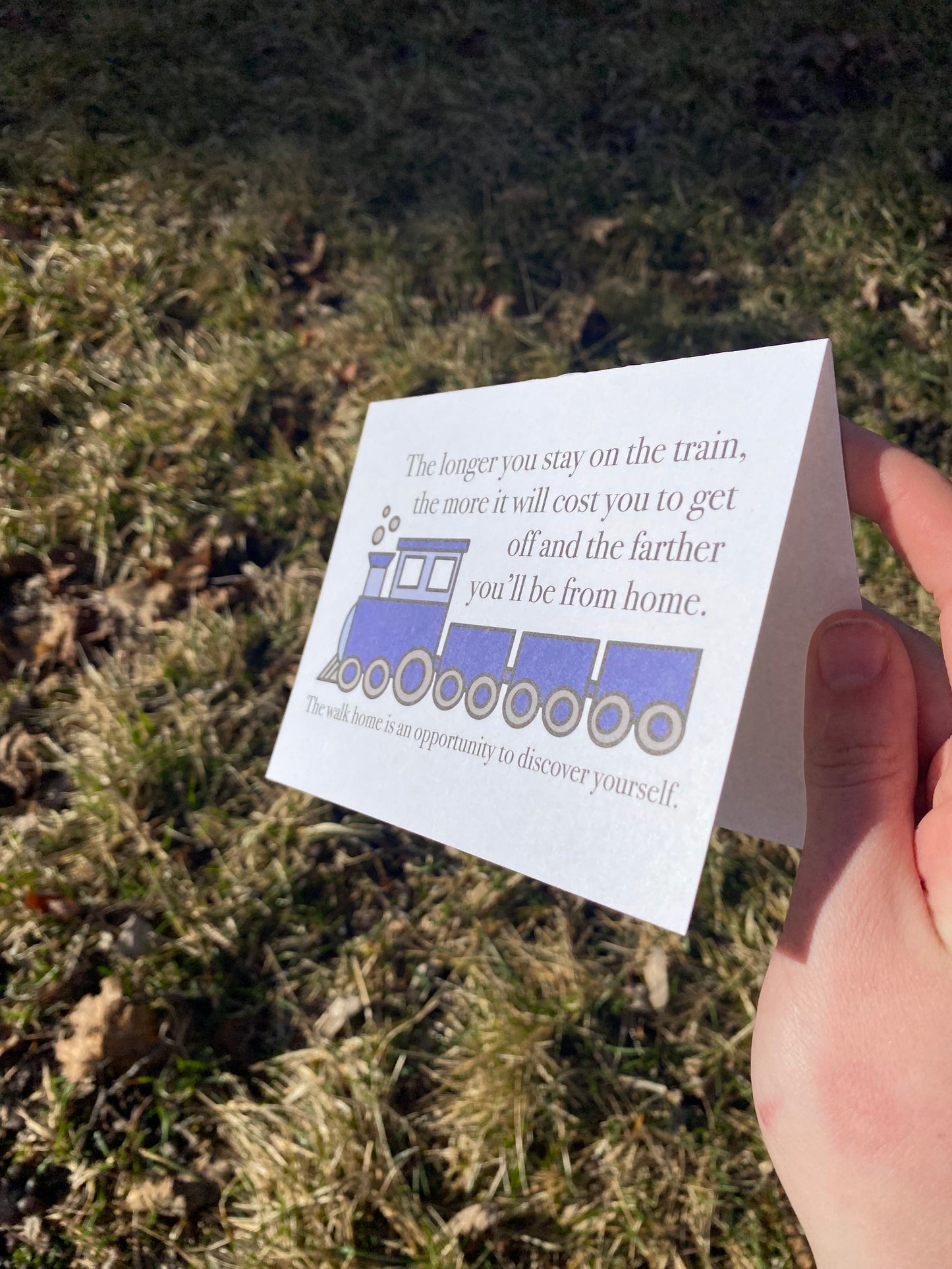 The Train and The Walk Home Card
