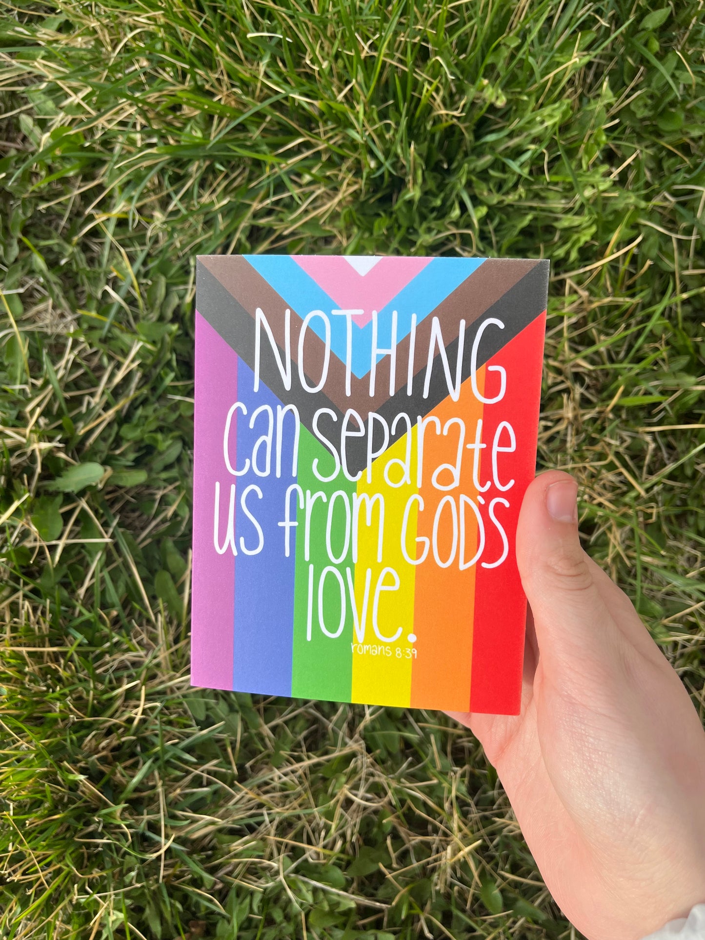 Romans 8:39 LGBTQ+ Affirming Religious Card/Postcard
