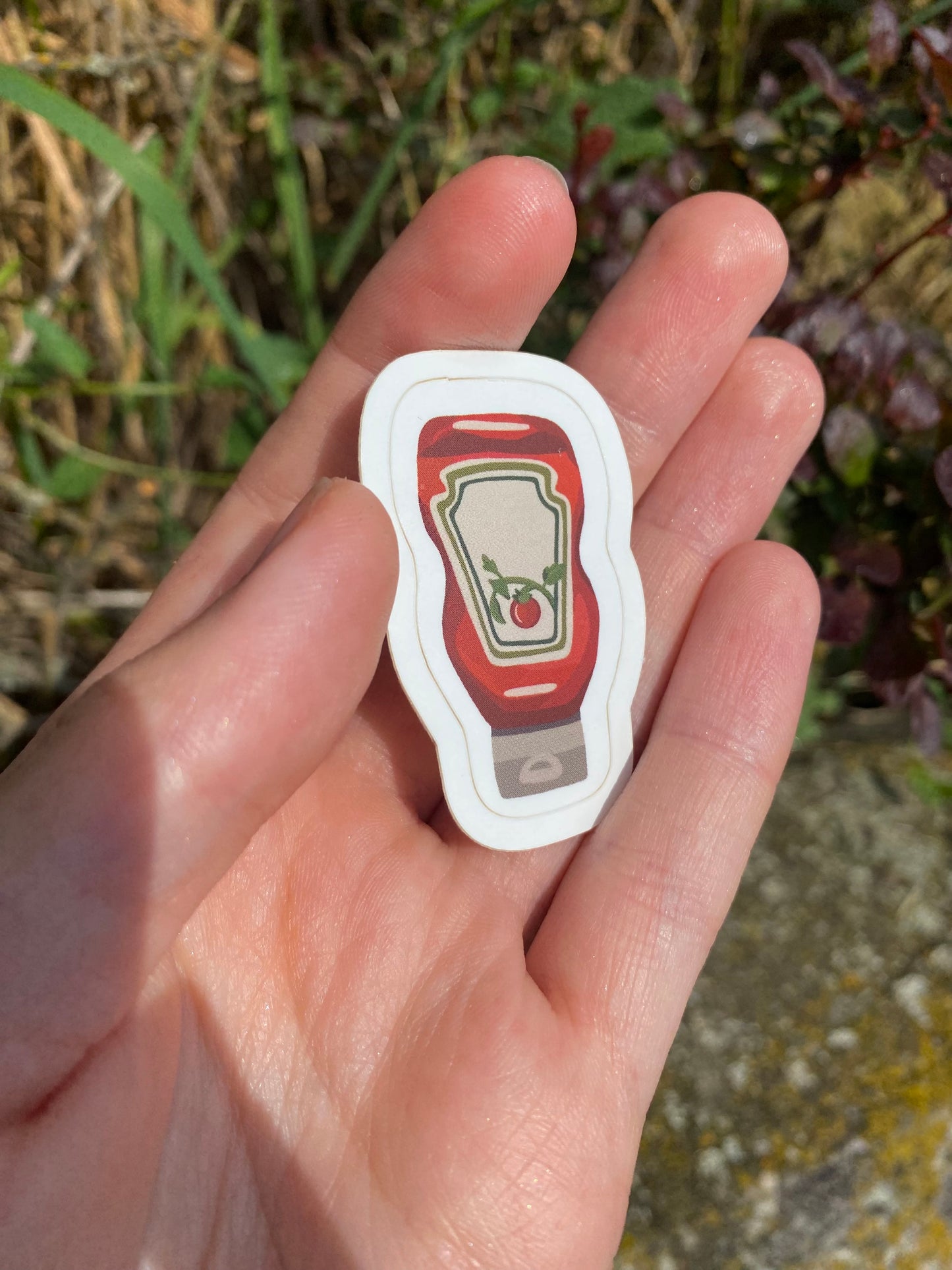 Ketchup Bottle Adhesive Sticker