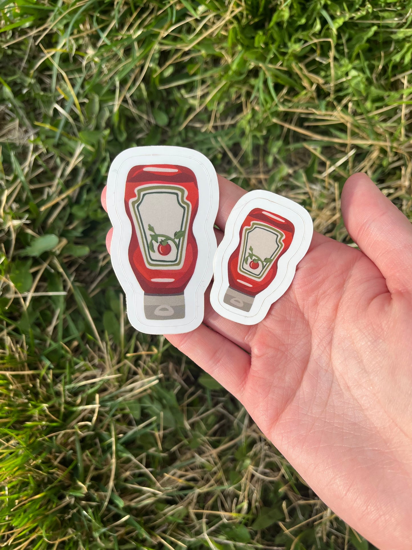 Ketchup Bottle Adhesive Sticker