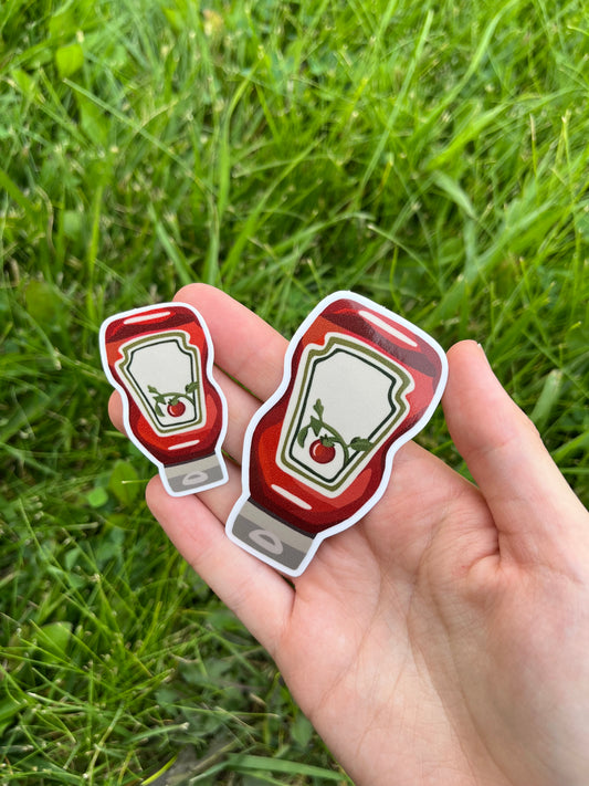 Ketchup Bottle Adhesive Sticker