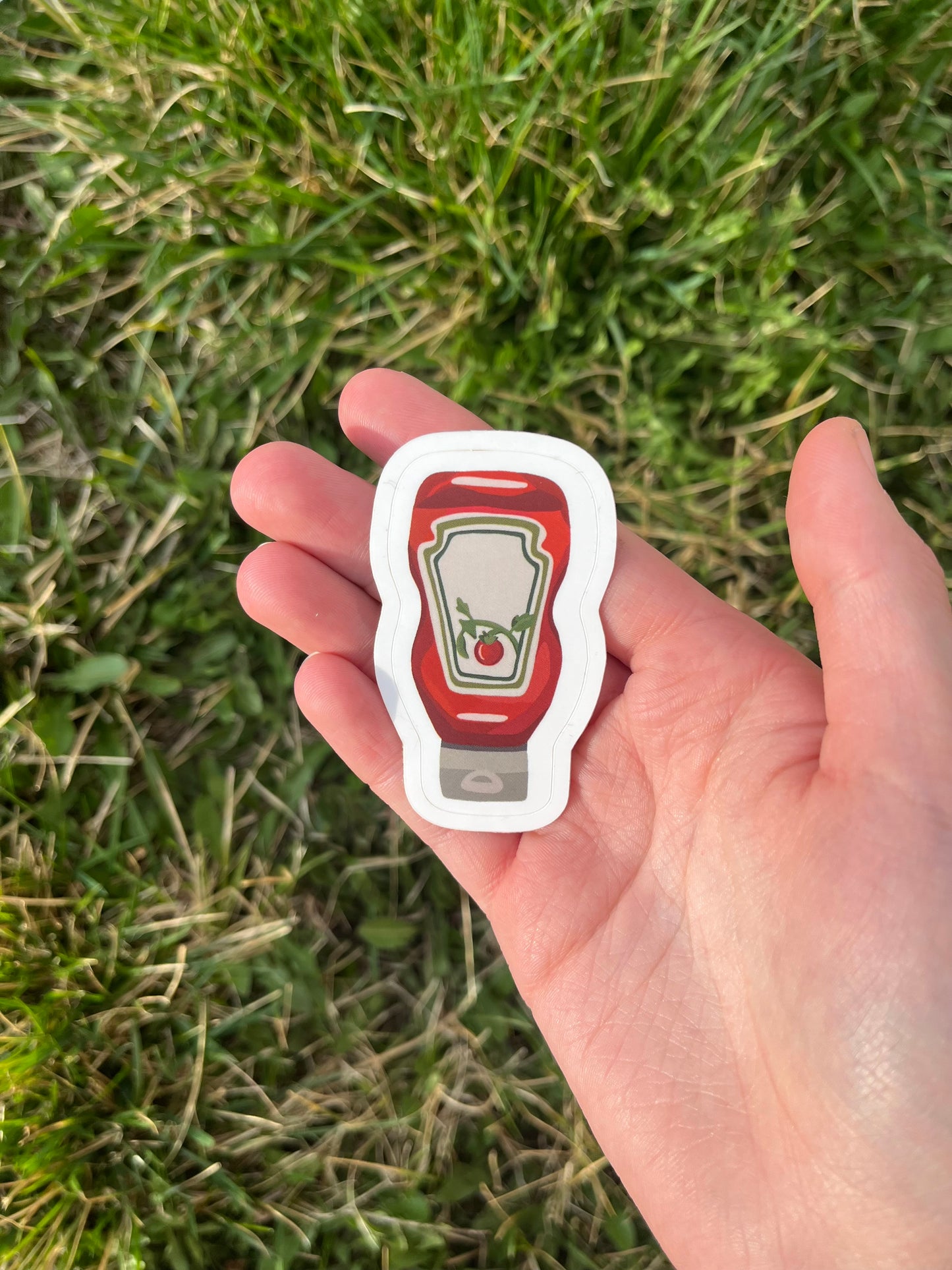 Ketchup Bottle Adhesive Sticker