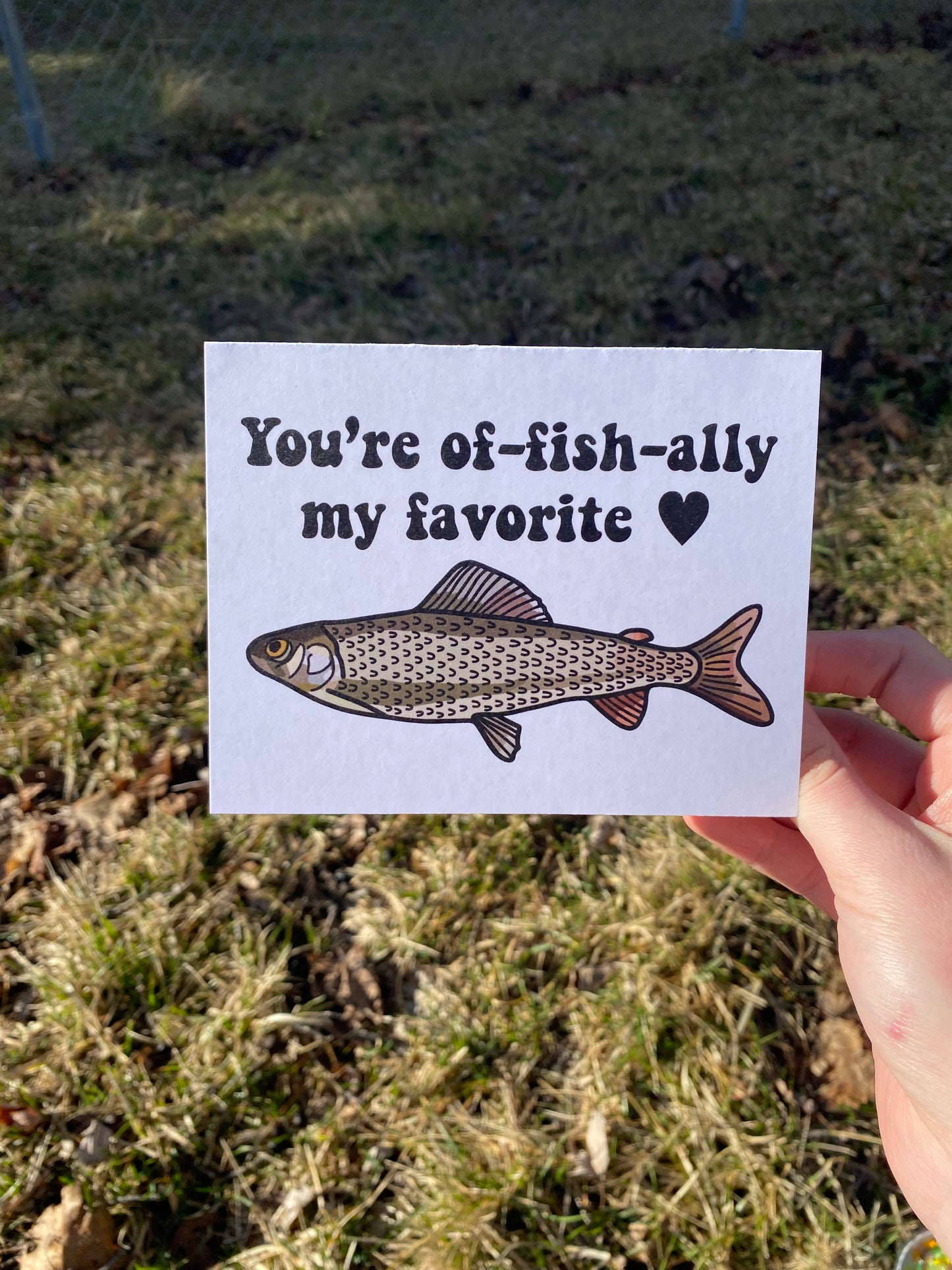 You're Of-fish-ally My Favorite Grayling Fish Card