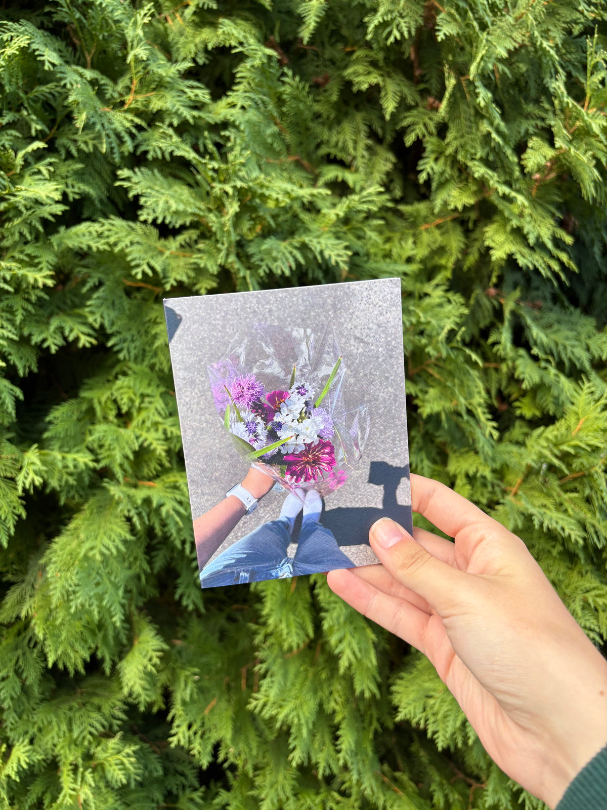 Farmers Market Flower Bouquet Card