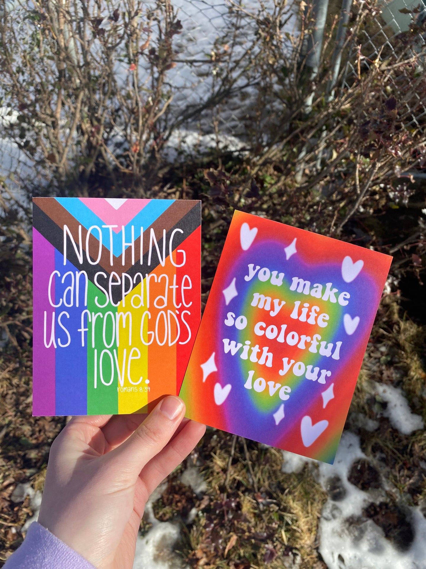 You Make My Life So Colorful With Your Love Rainbow Postcard