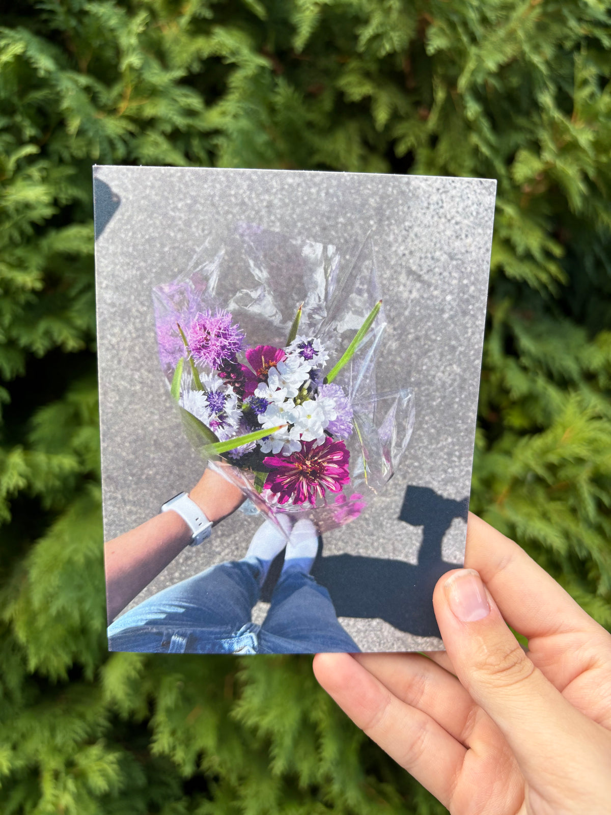 Farmers Market Flower Bouquet Card
