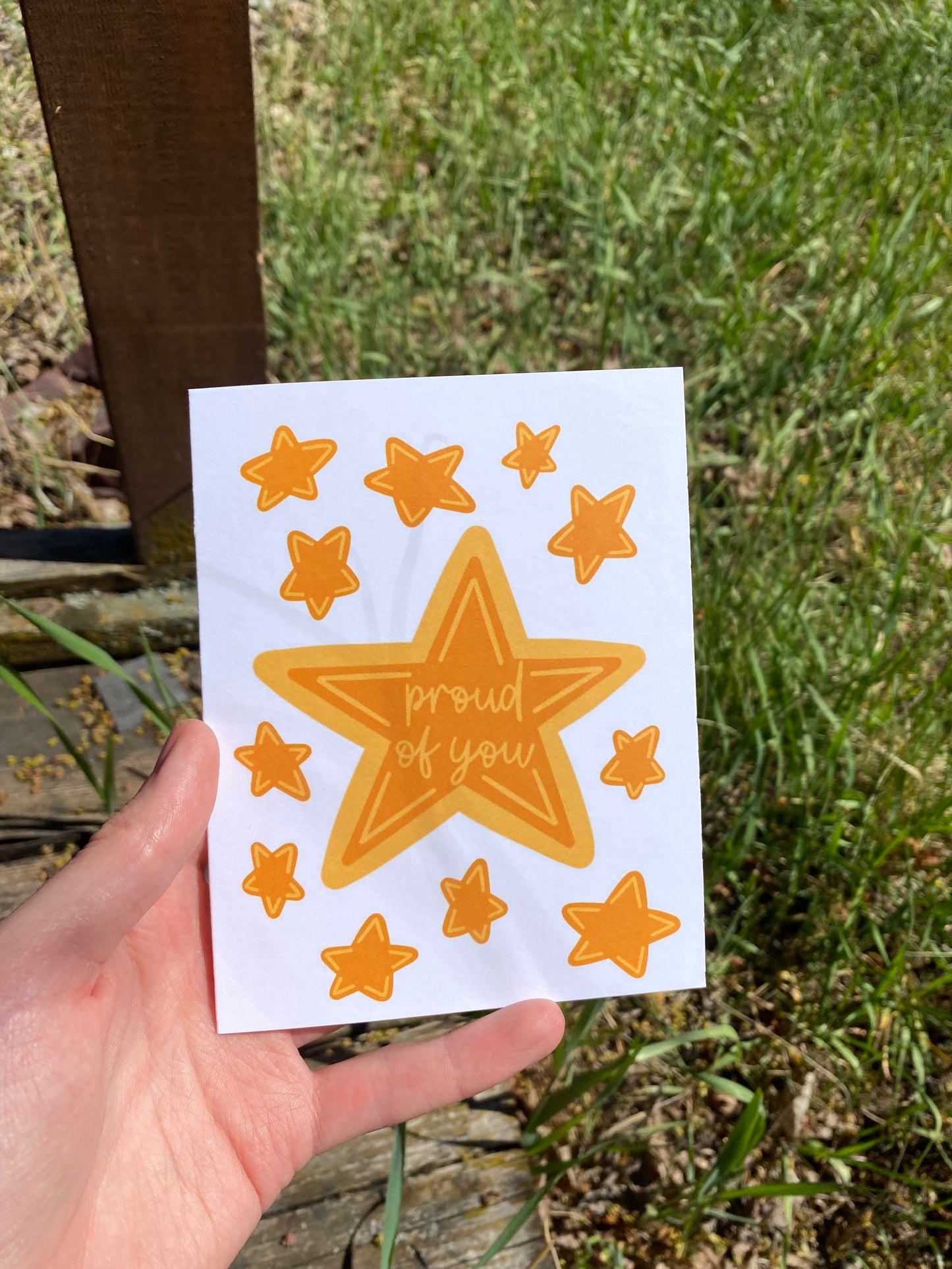 Proud Of You Gold Star Card