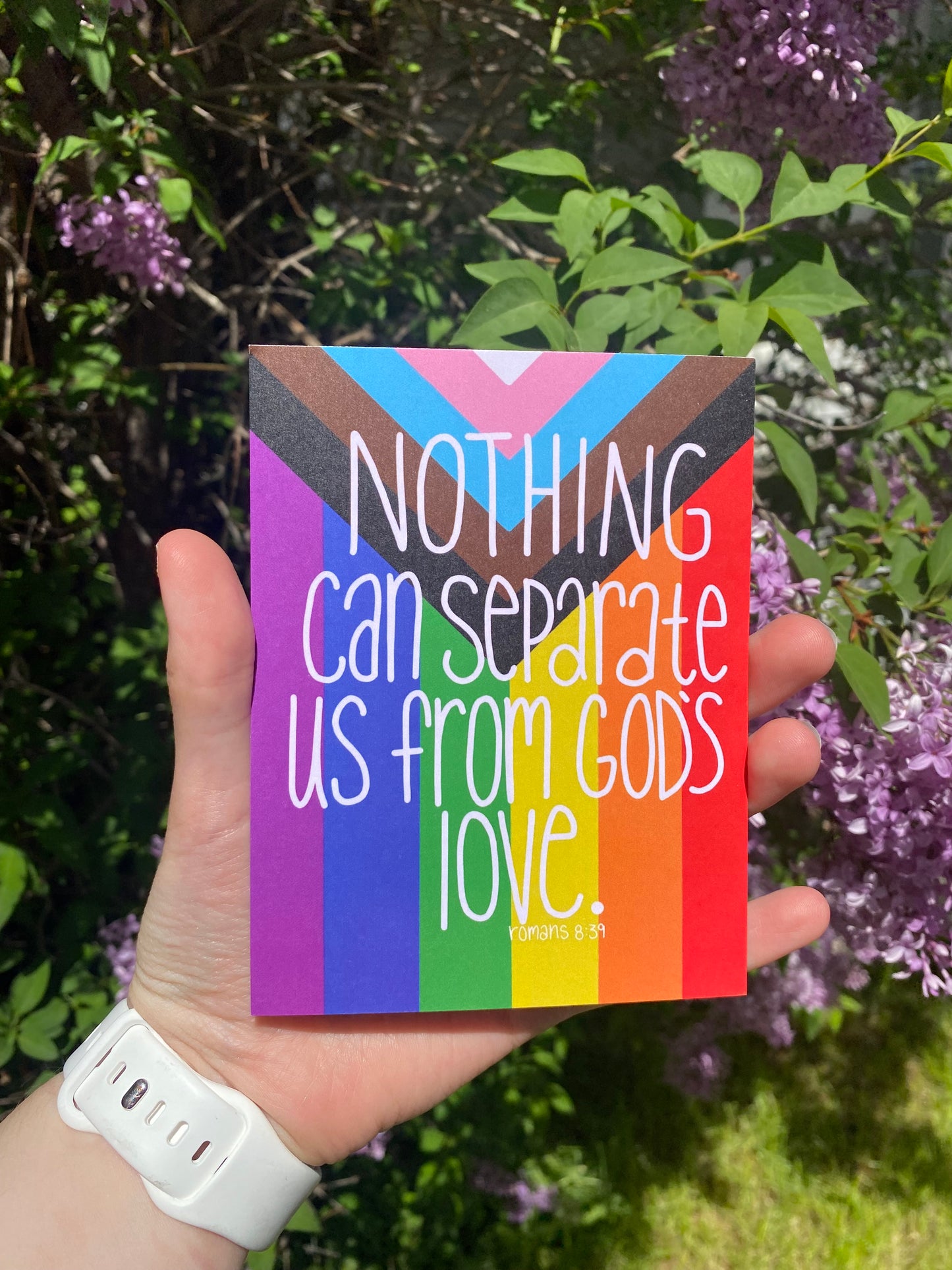 Romans 8:39 LGBTQ+ Affirming Religious Card/Postcard