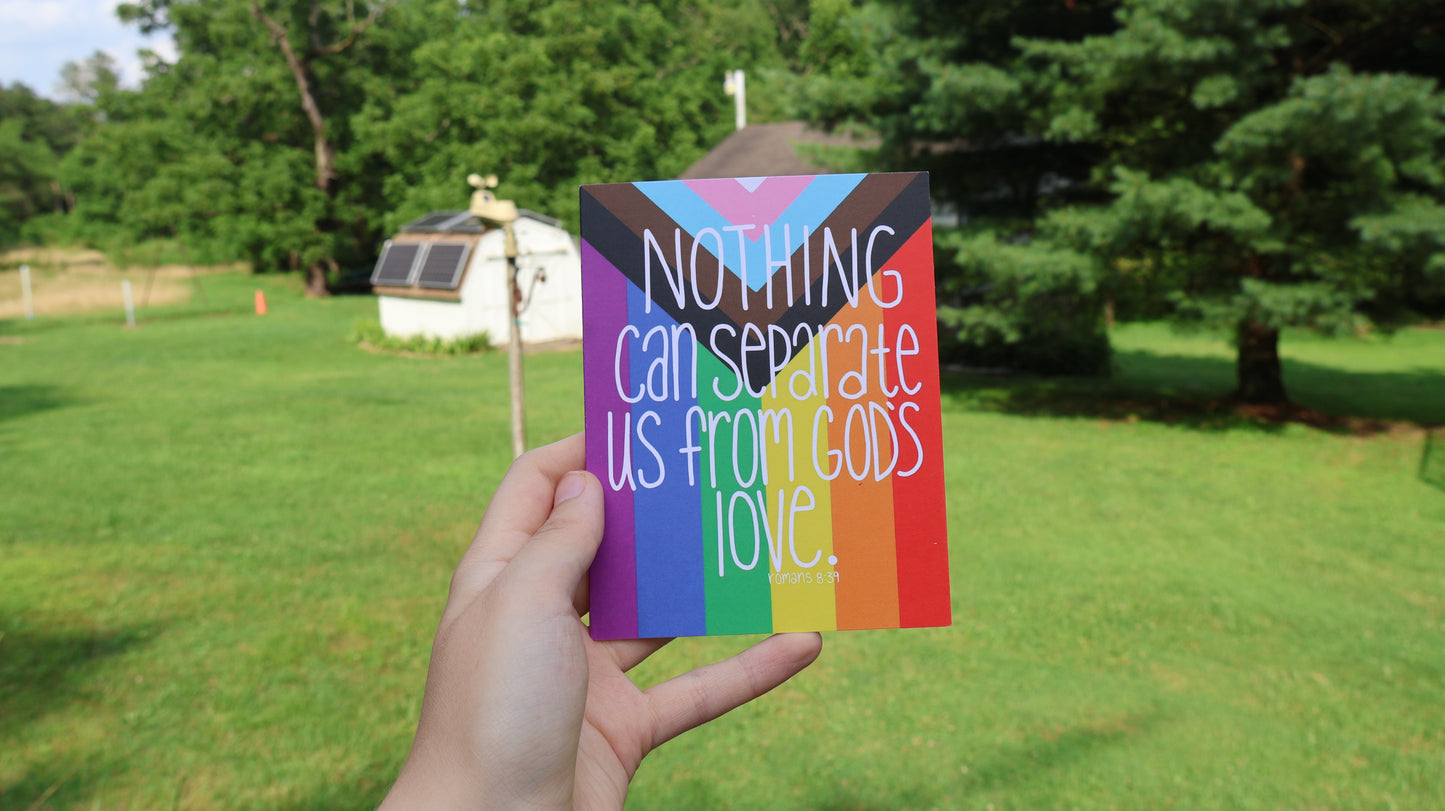 Romans 8:39 LGBTQ+ Affirming Religious Card/Postcard