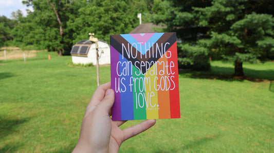 Romans 8:39 LGBTQ+ Affirming Religious Card/Postcard