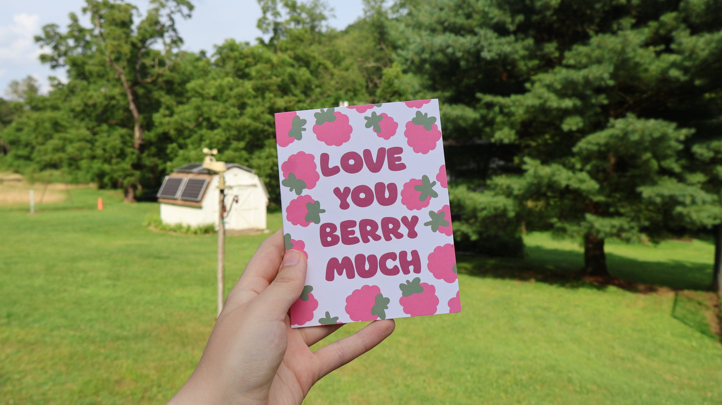 Love You Berry Much Raspberry Card