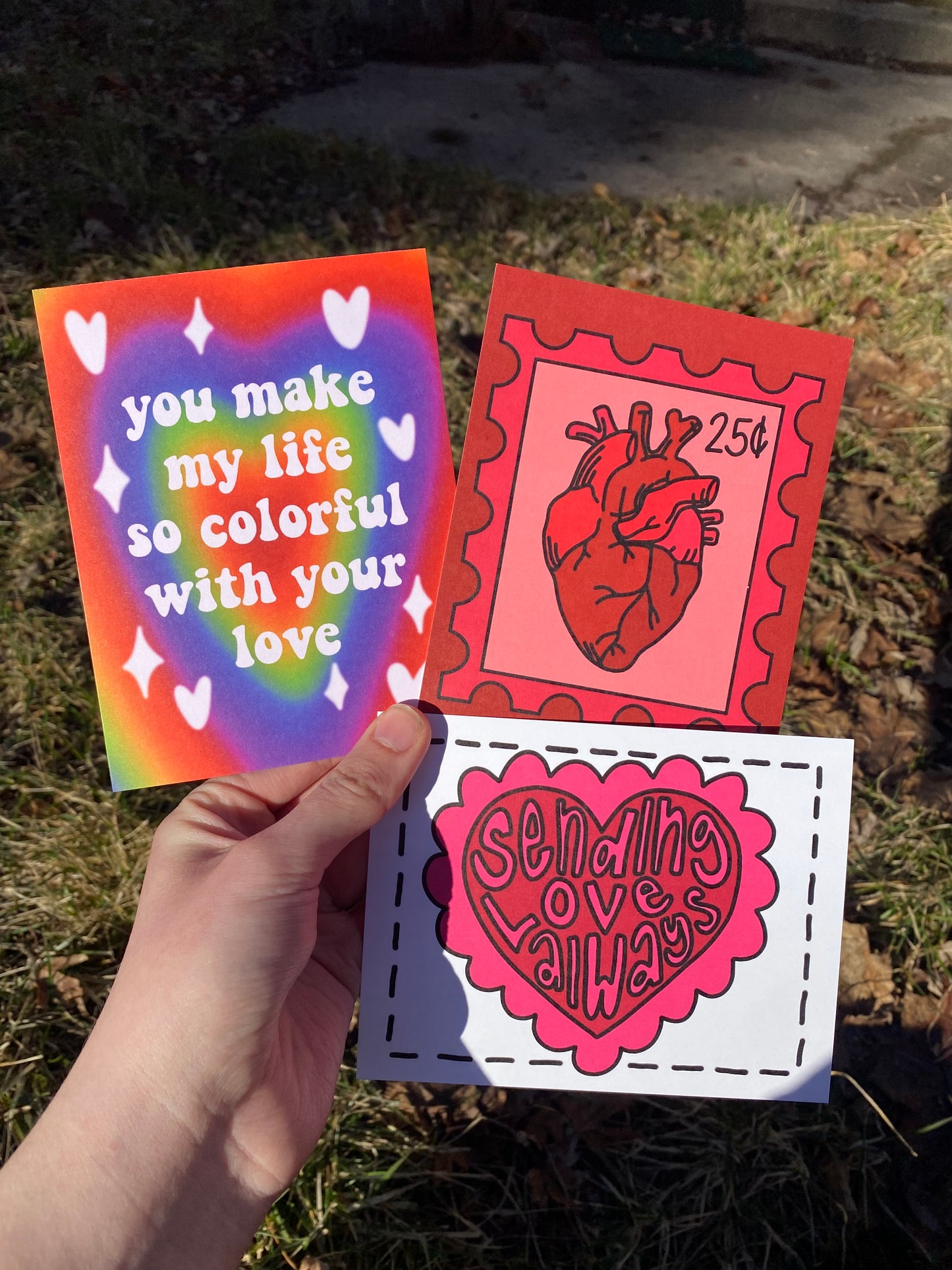 You Make My Life So Colorful With Your Love Rainbow Postcard