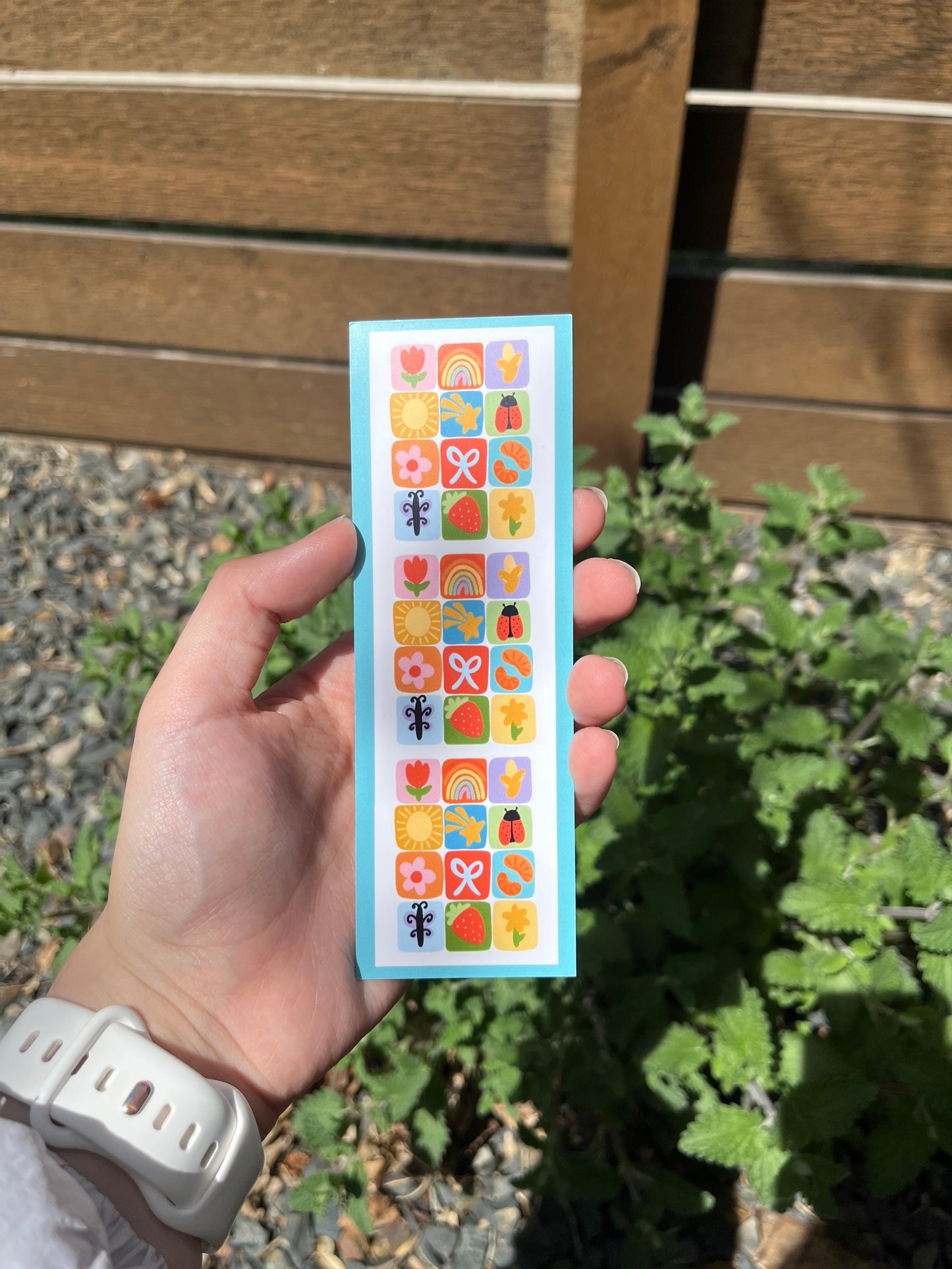 Summer Themed Quilt Style Bookmark