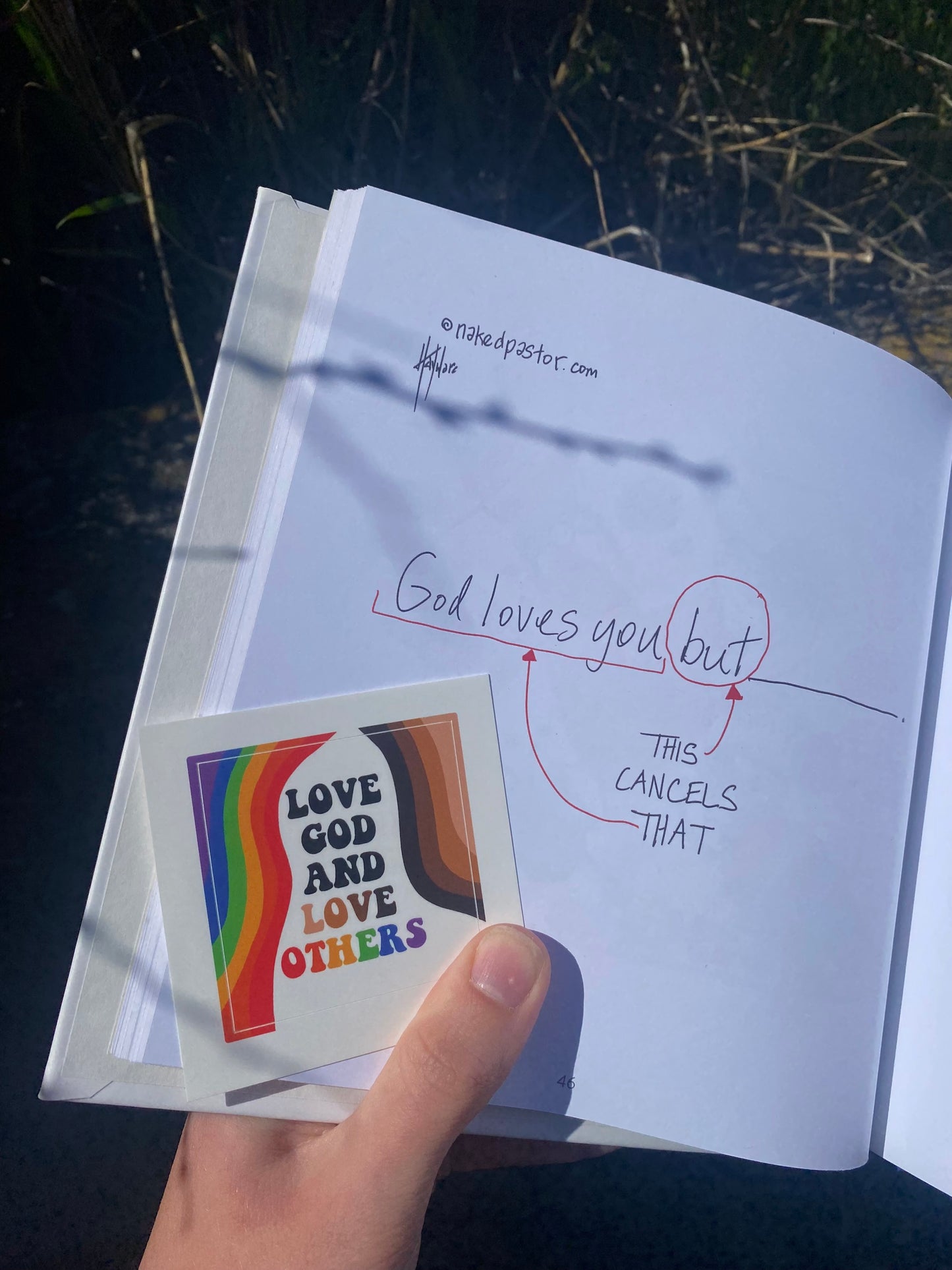 Love God and Love Others Inclusivity Adhesive Sticker