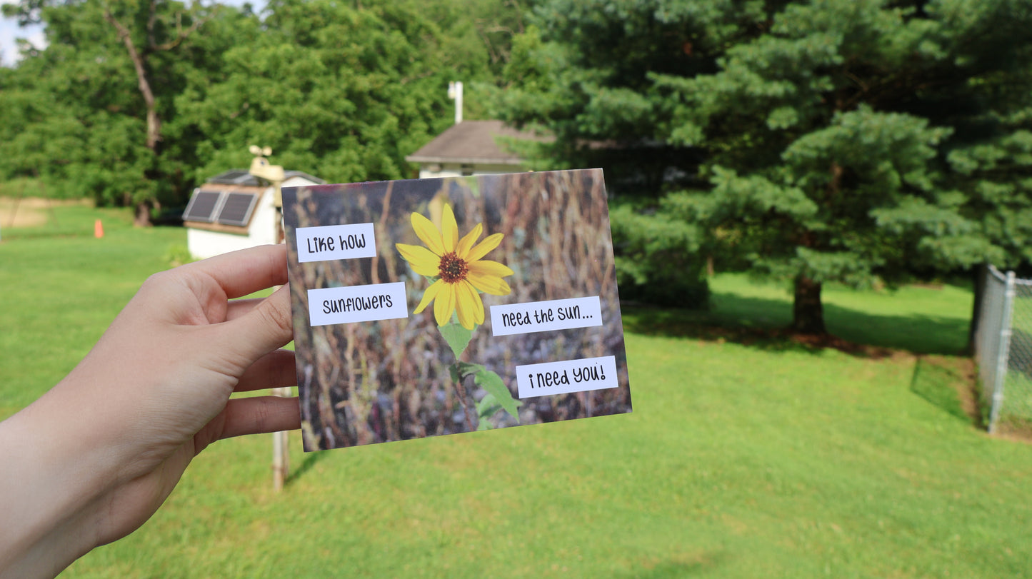 Sunflowers Friendship/Appreciation Greeting Card