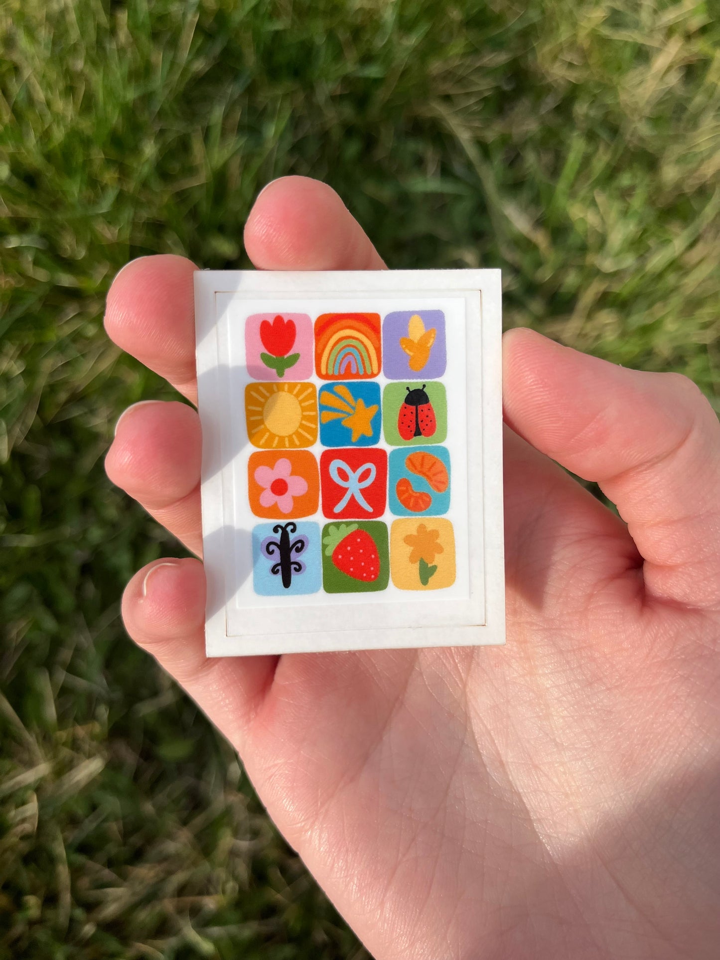 Summer Themed Quilt Style Sticker