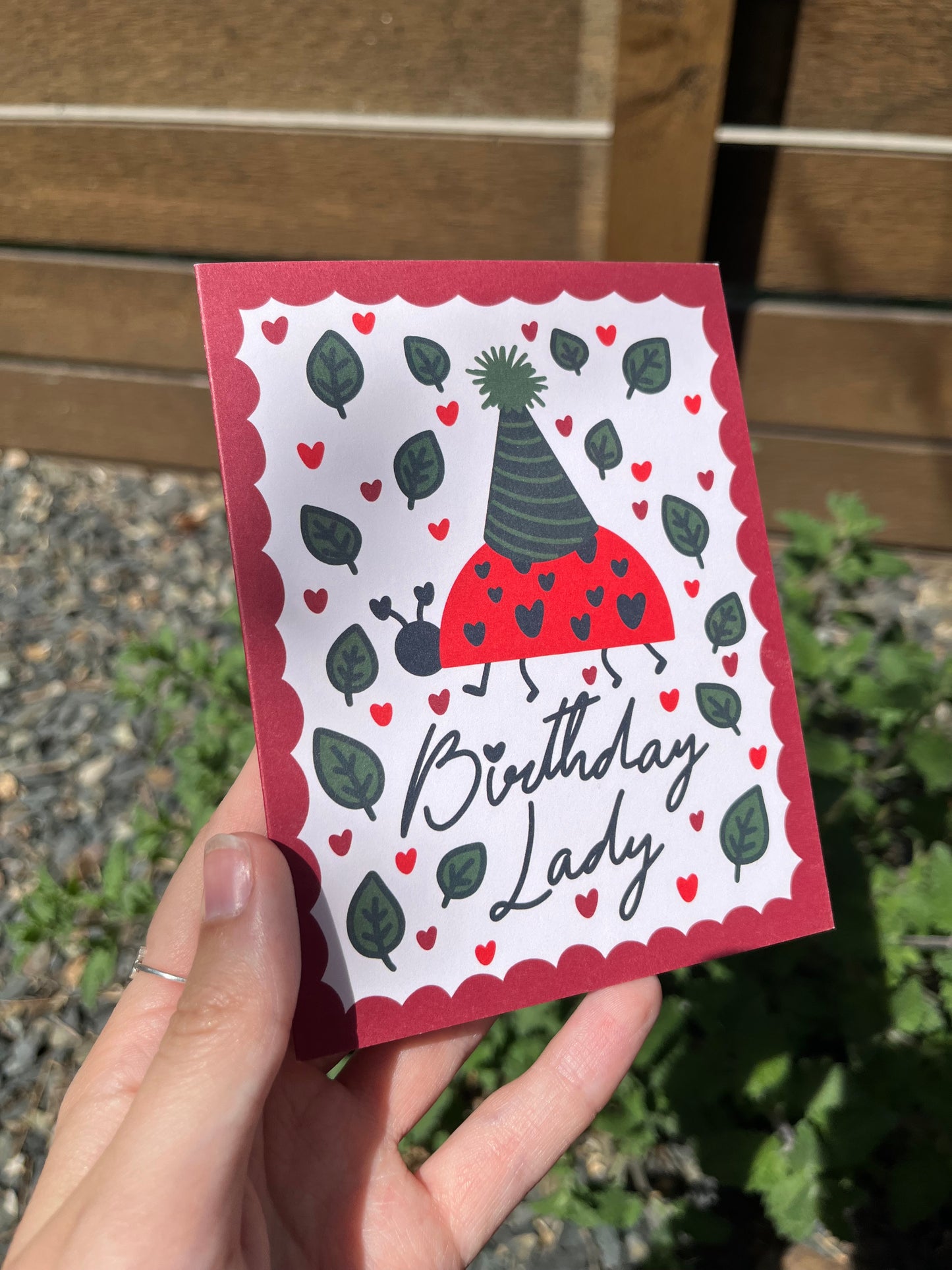 Birthday Lady(Bug) Card
