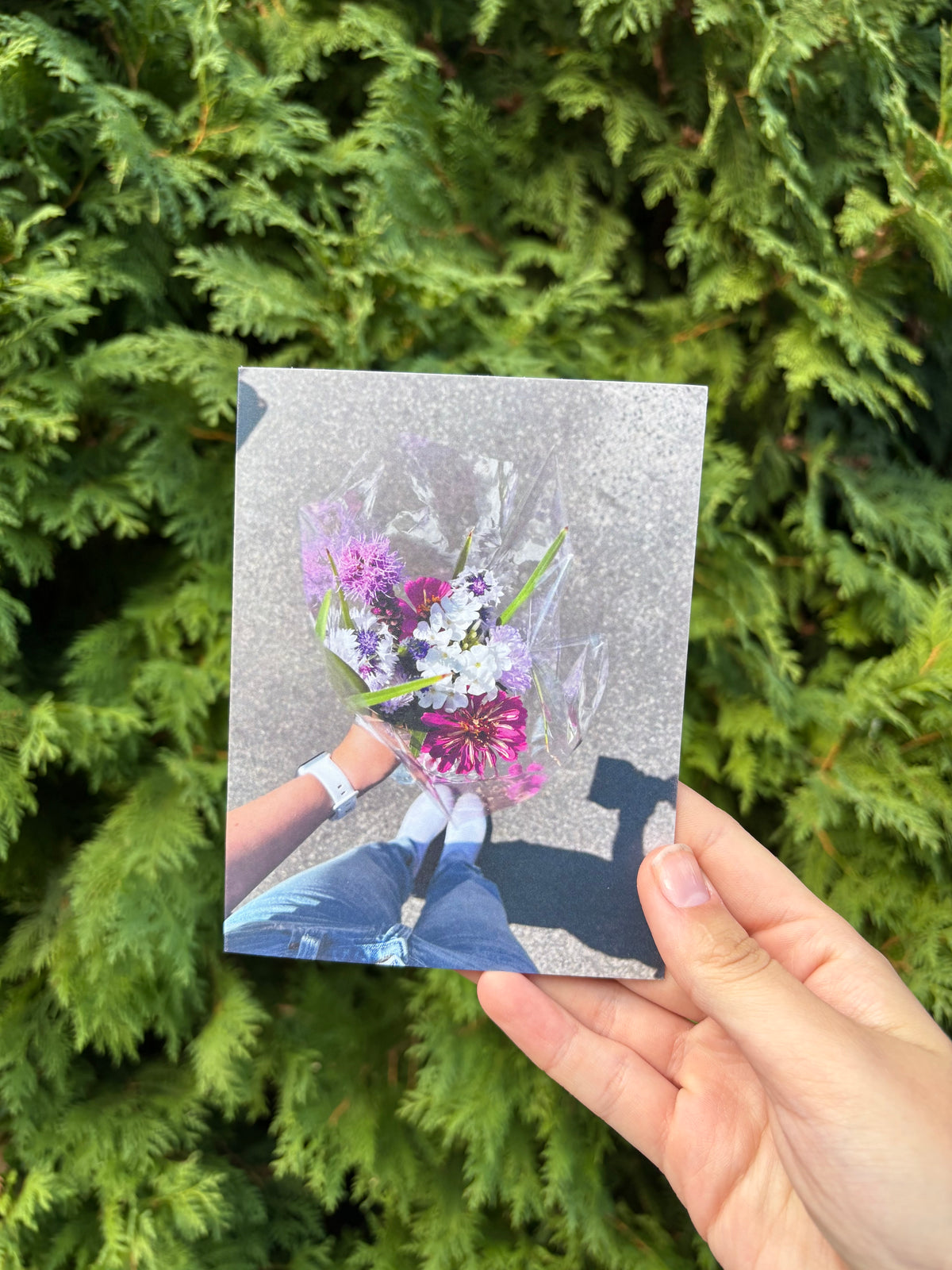 Farmers Market Flower Bouquet Card
