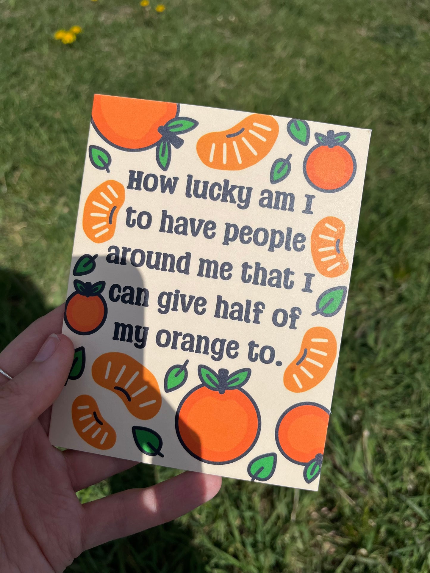 Half Of My Orange Card