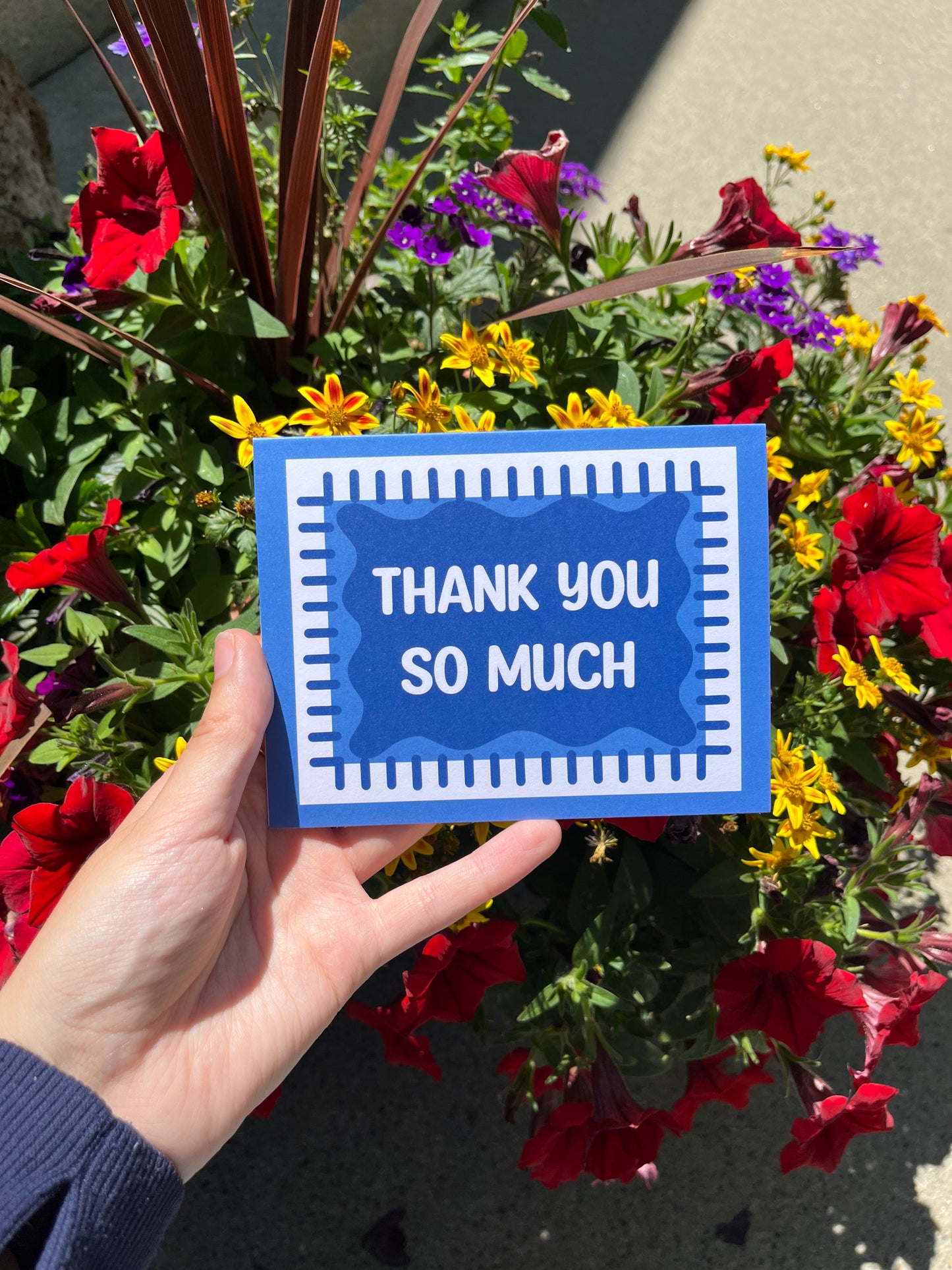 Framed Blue Thank You So Much Card