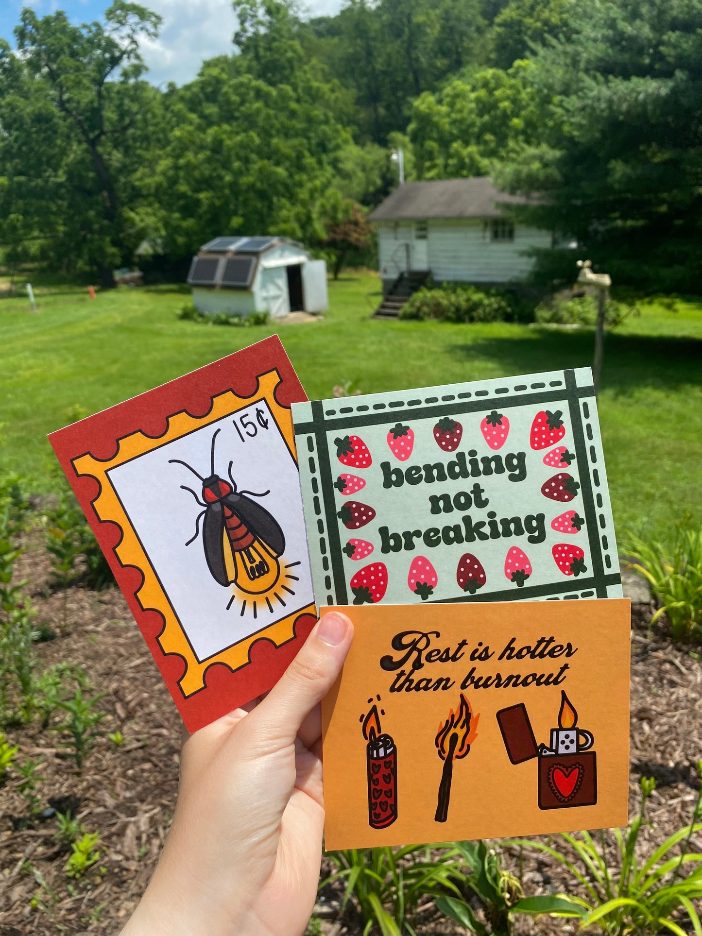 Rest Is Hotter Than Burnout Fire Card/Postcard