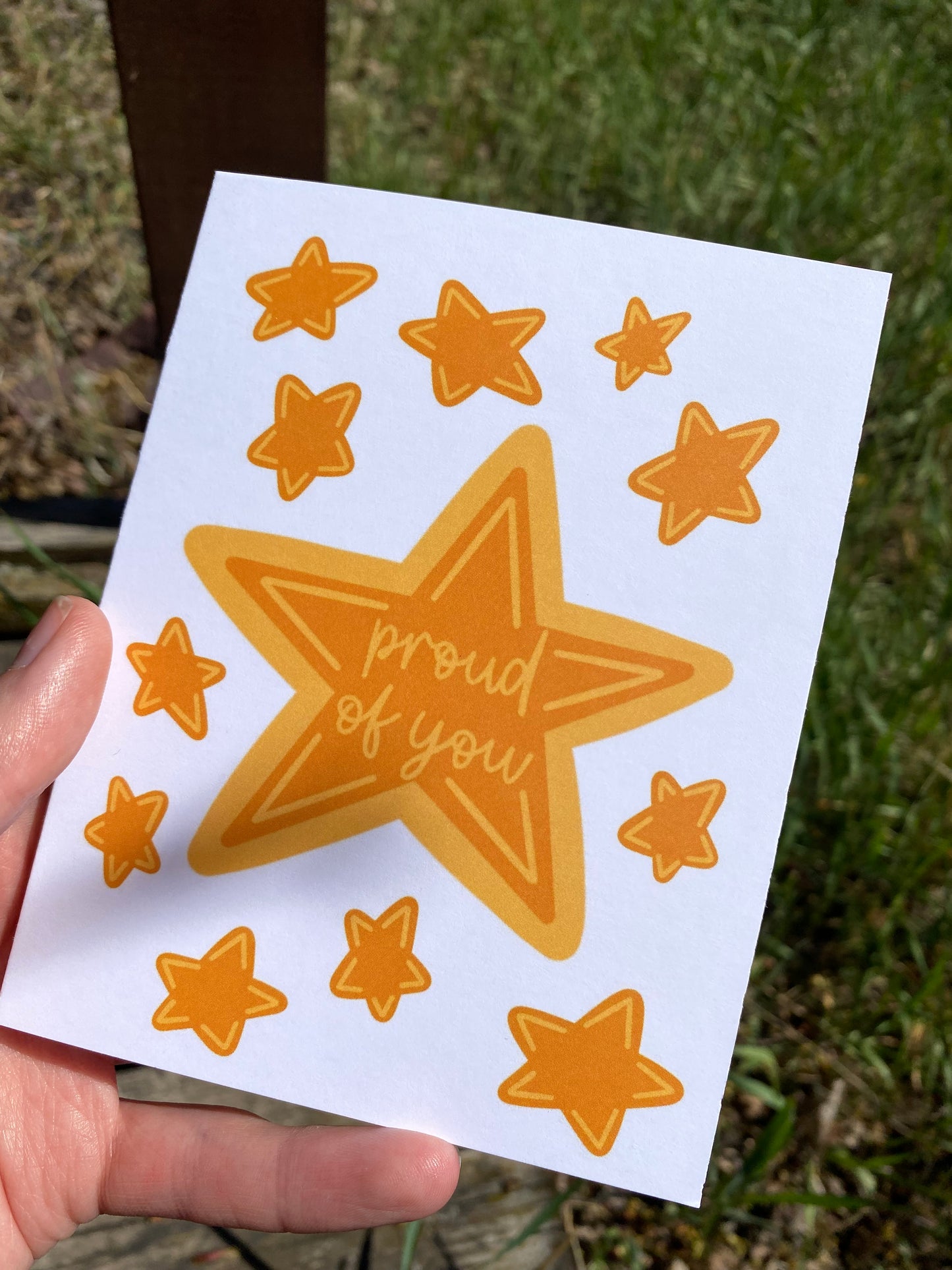 Proud Of You Gold Star Card