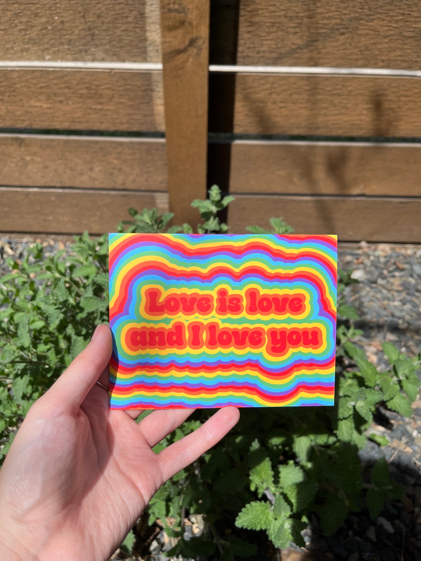Love is Love and I Love You LGBTQ+ Pride Card