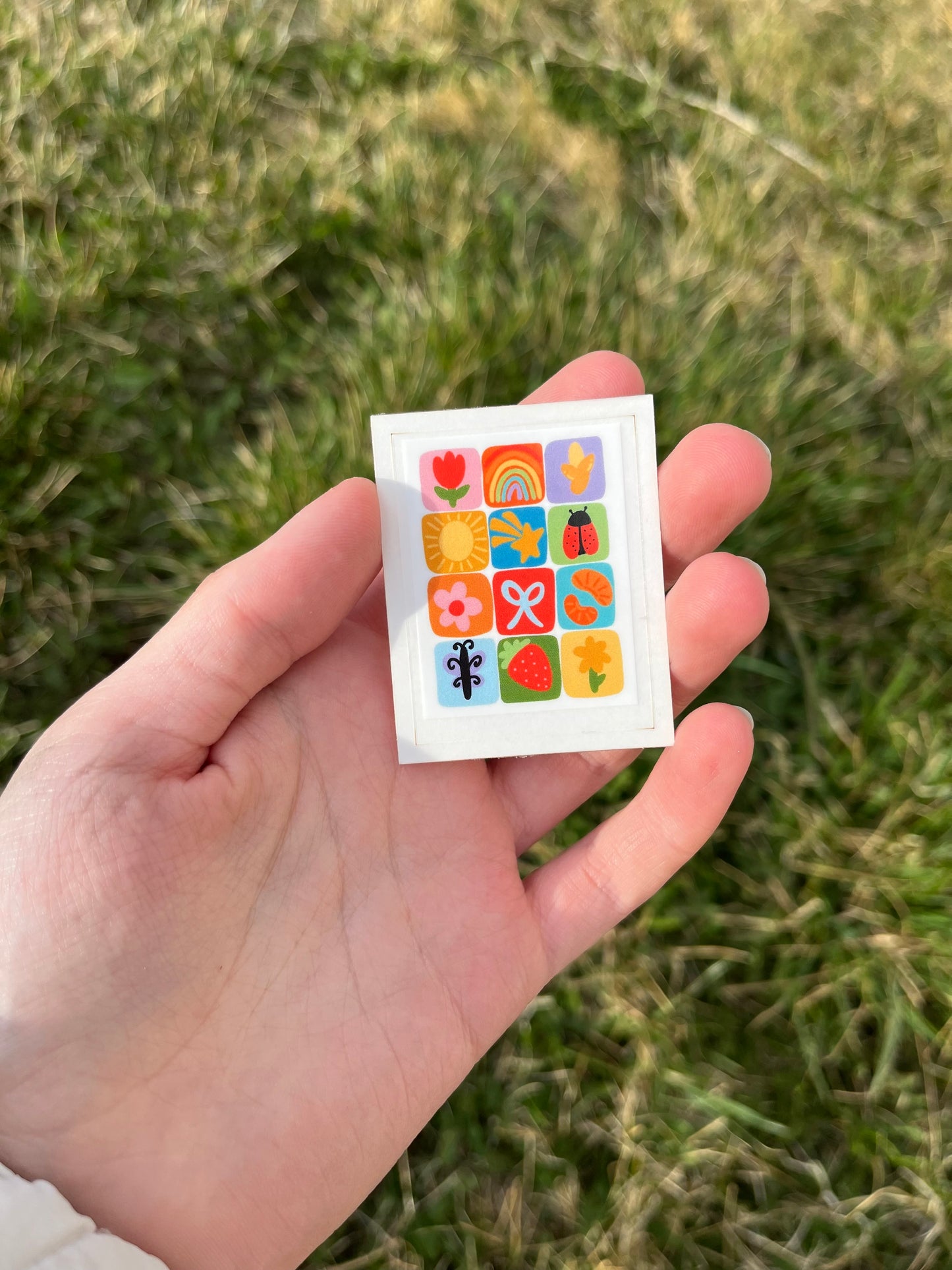 Summer Themed Quilt Style Sticker