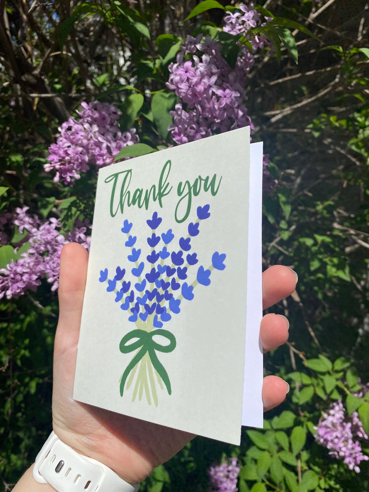 Lavender Bouquet Thank You Card