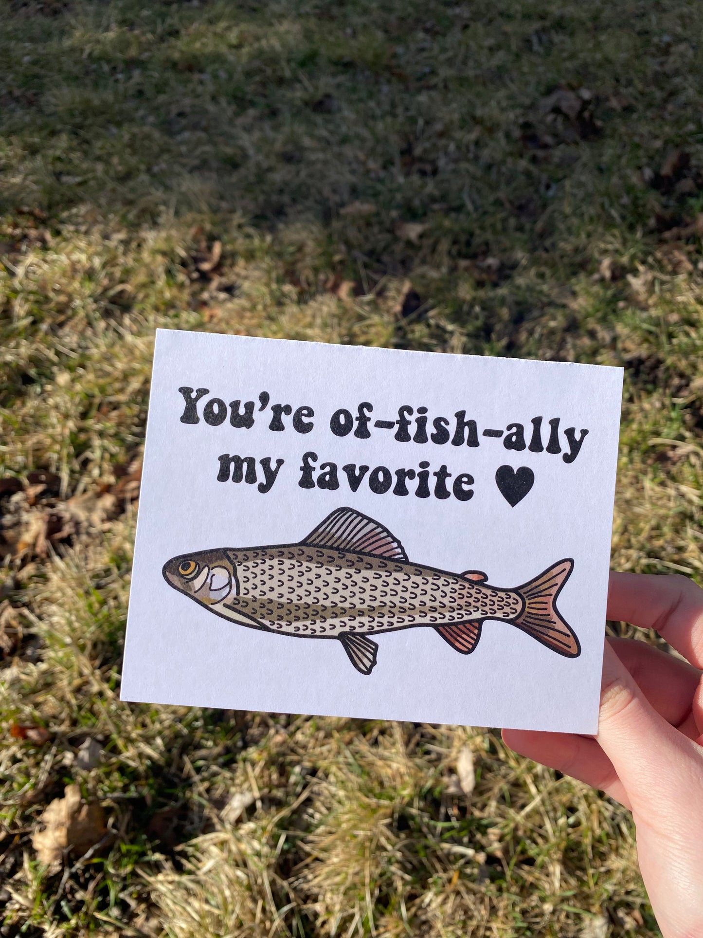 You're Of-fish-ally My Favorite Grayling Fish Card